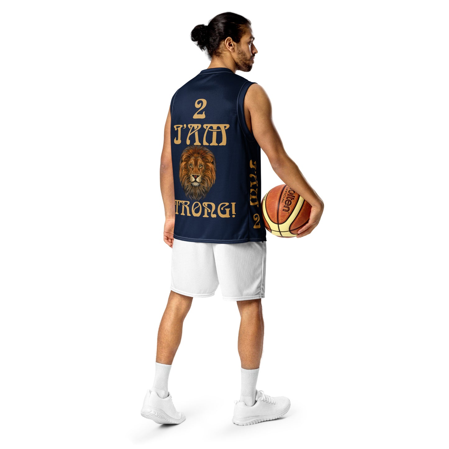 “I’AM STRONG!”#2 Navy Unisex Basketball Jersey W/Fawn Font