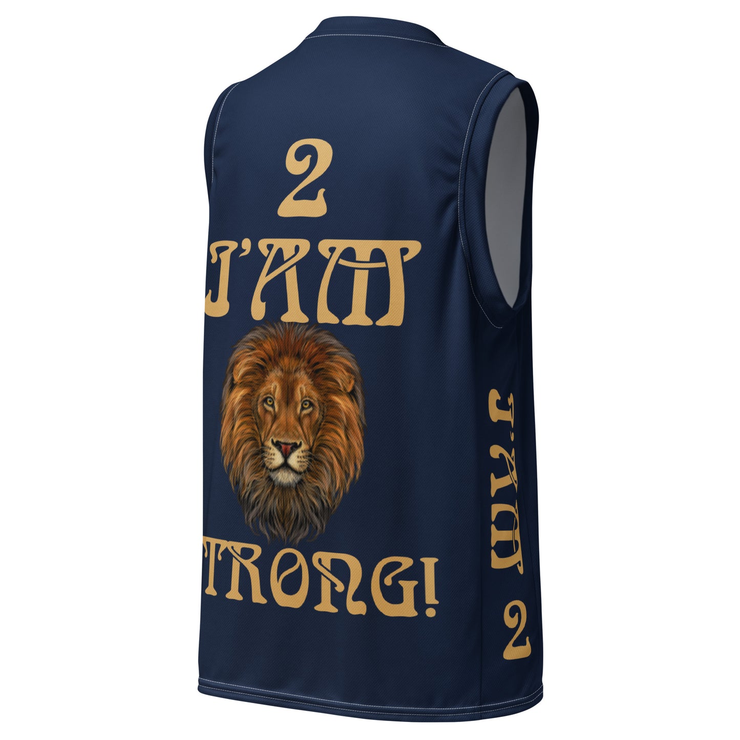 “I’AM STRONG!”#2 Navy Unisex Basketball Jersey W/Fawn Font