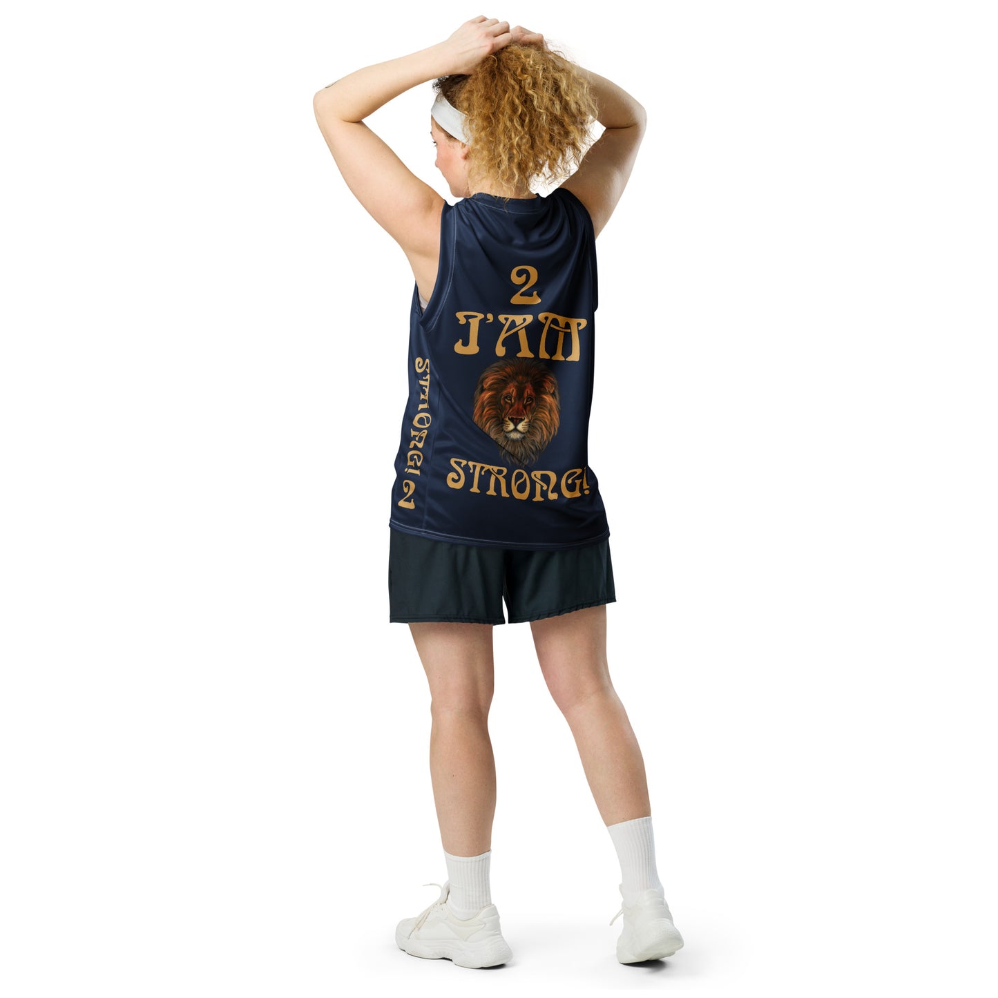 “I’AM STRONG!”#2 Navy Unisex Basketball Jersey W/Fawn Font