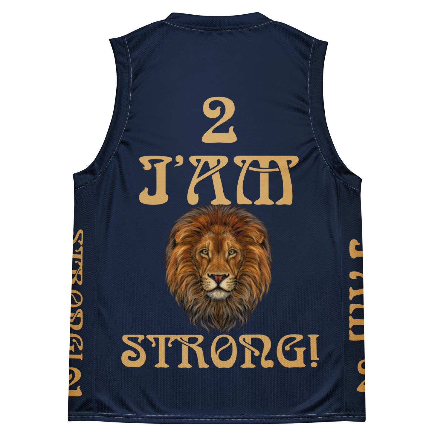 “I’AM STRONG!”#2 Navy Unisex Basketball Jersey W/Fawn Font