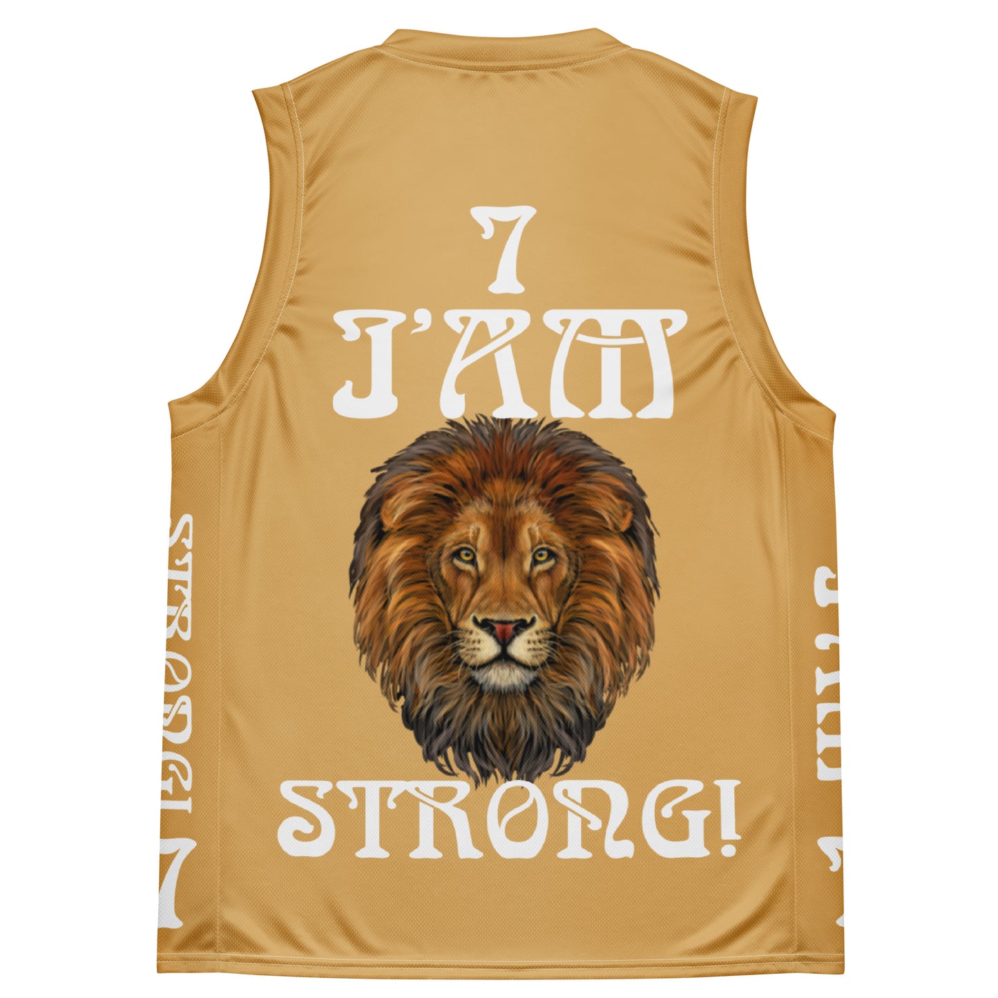 “I’AM STRONG!”#7 Fawn Unisex Basketball Jersey W/White Font