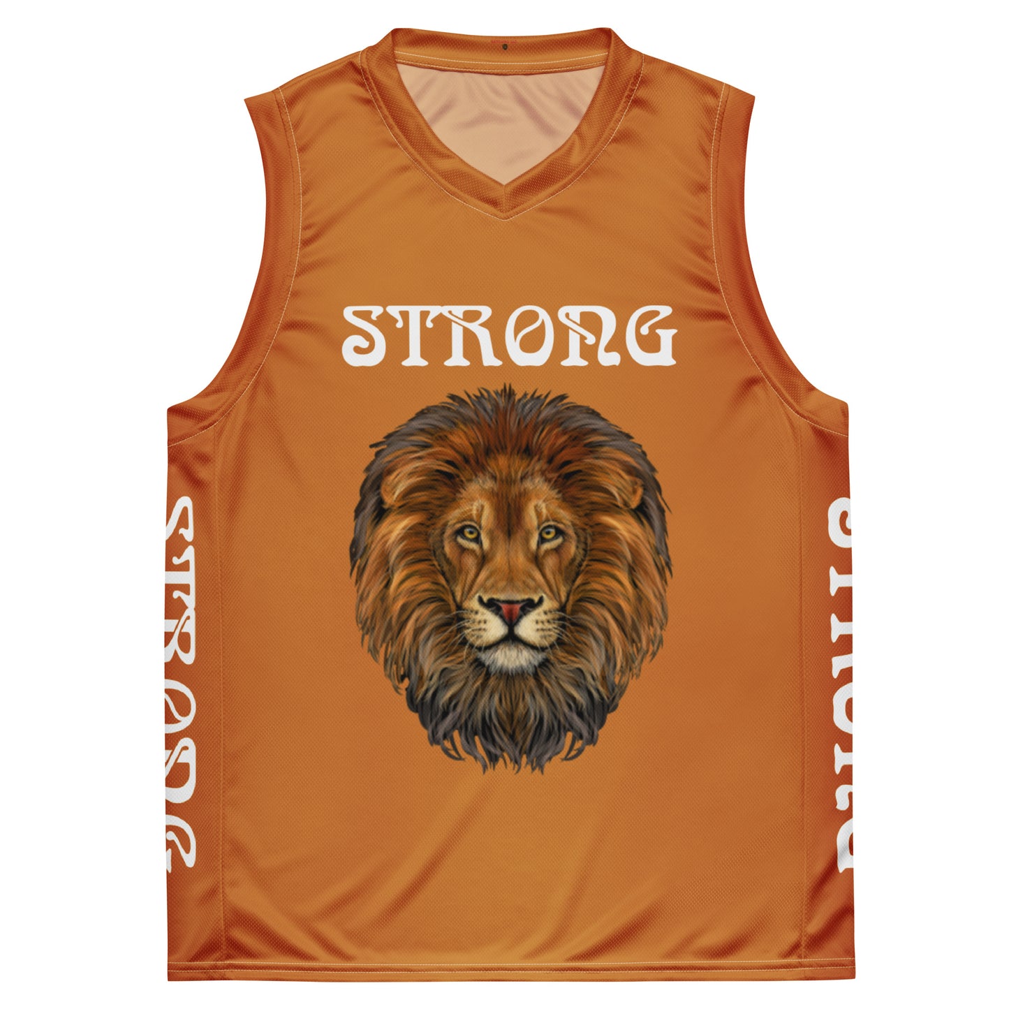 “STRONG”Bronze Unisex Basketball Jersey W/White Font