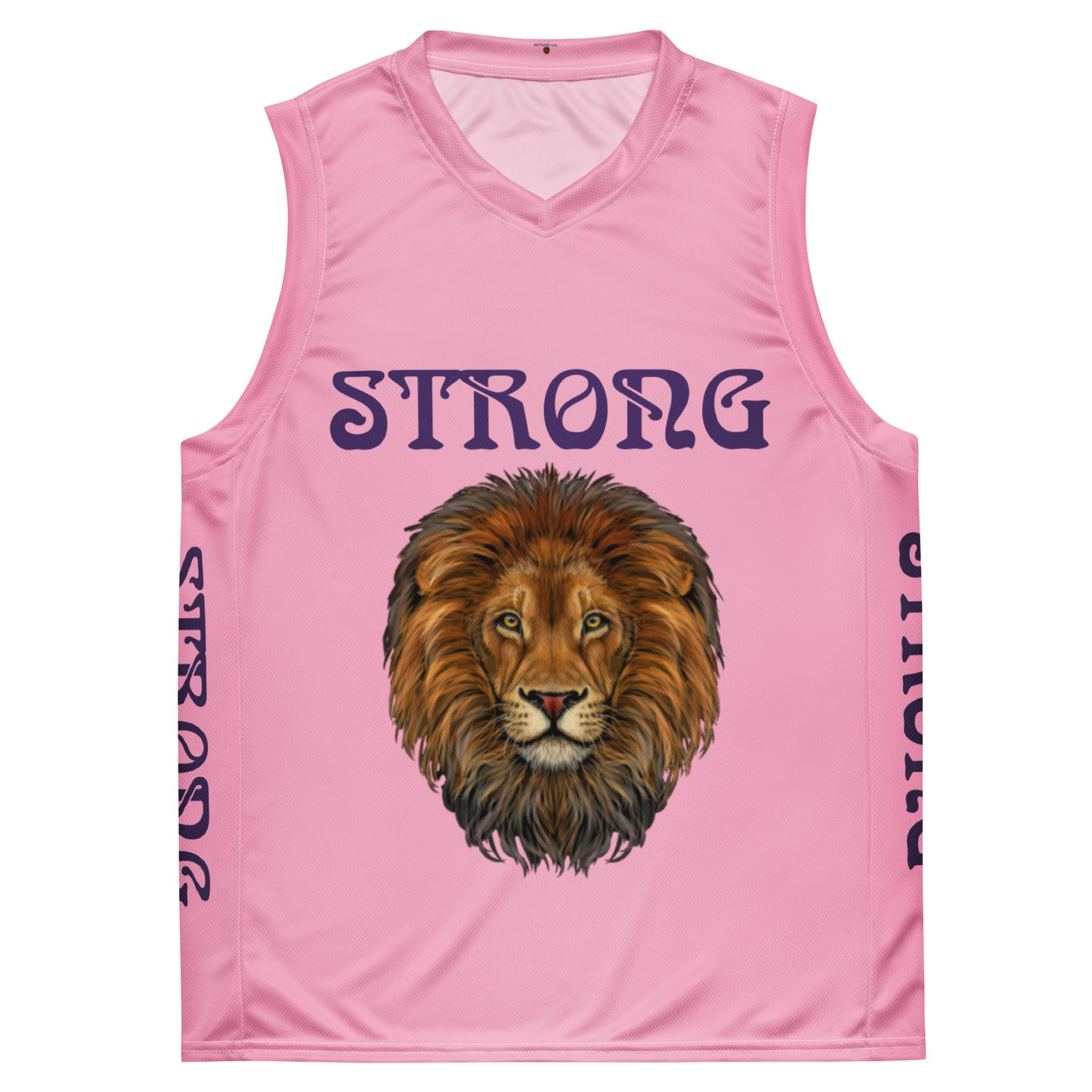 “STRONG”Cotton Candy Unisex BasketballJersey W/Purple Font