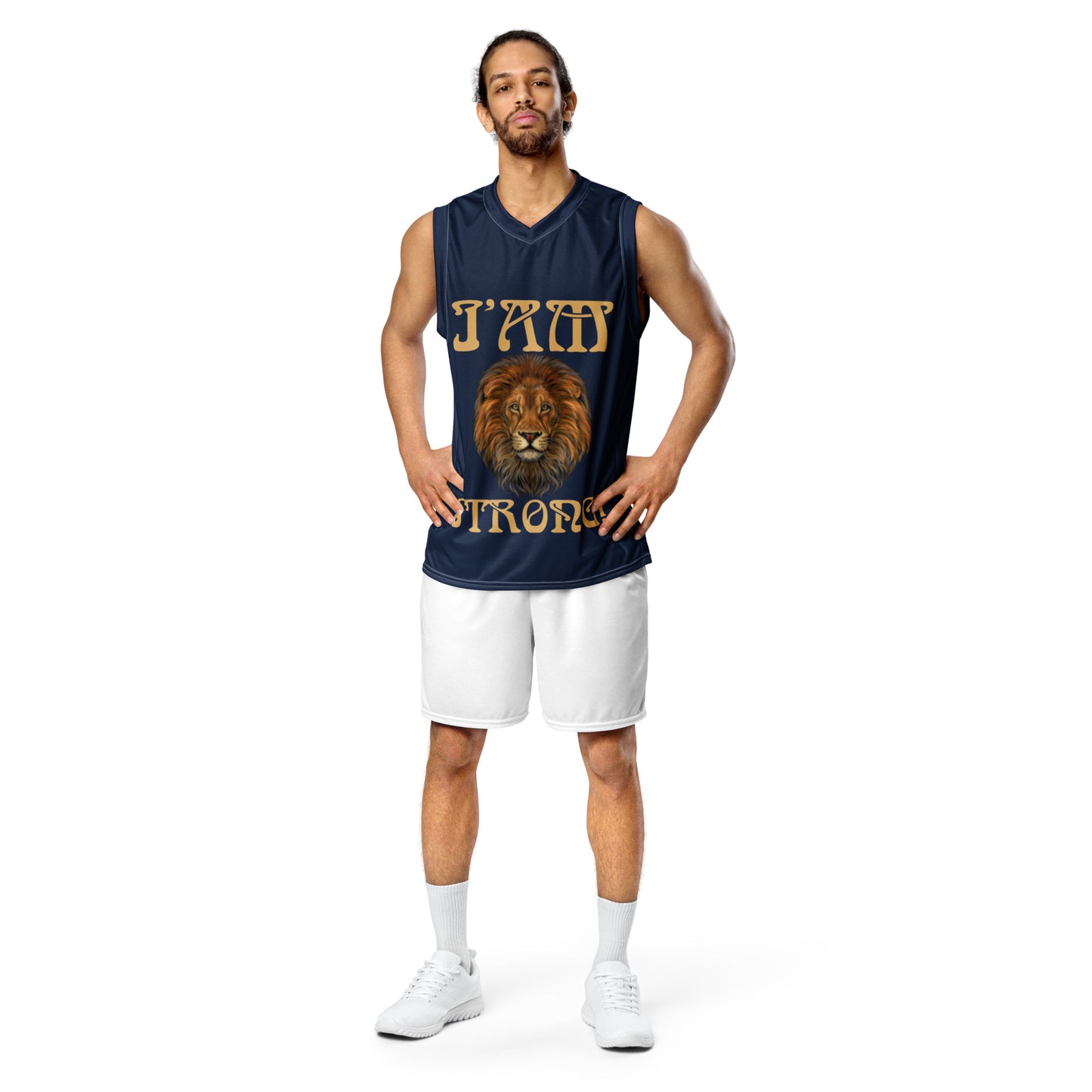 “I’AM STRONG!”#2 Navy Unisex Basketball Jersey W/Fawn Font