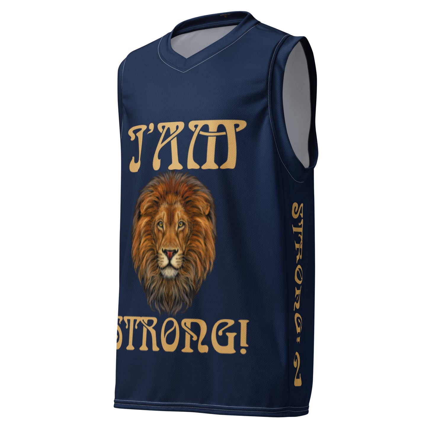 “I’AM STRONG!”#2 Navy Unisex Basketball Jersey W/Fawn Font