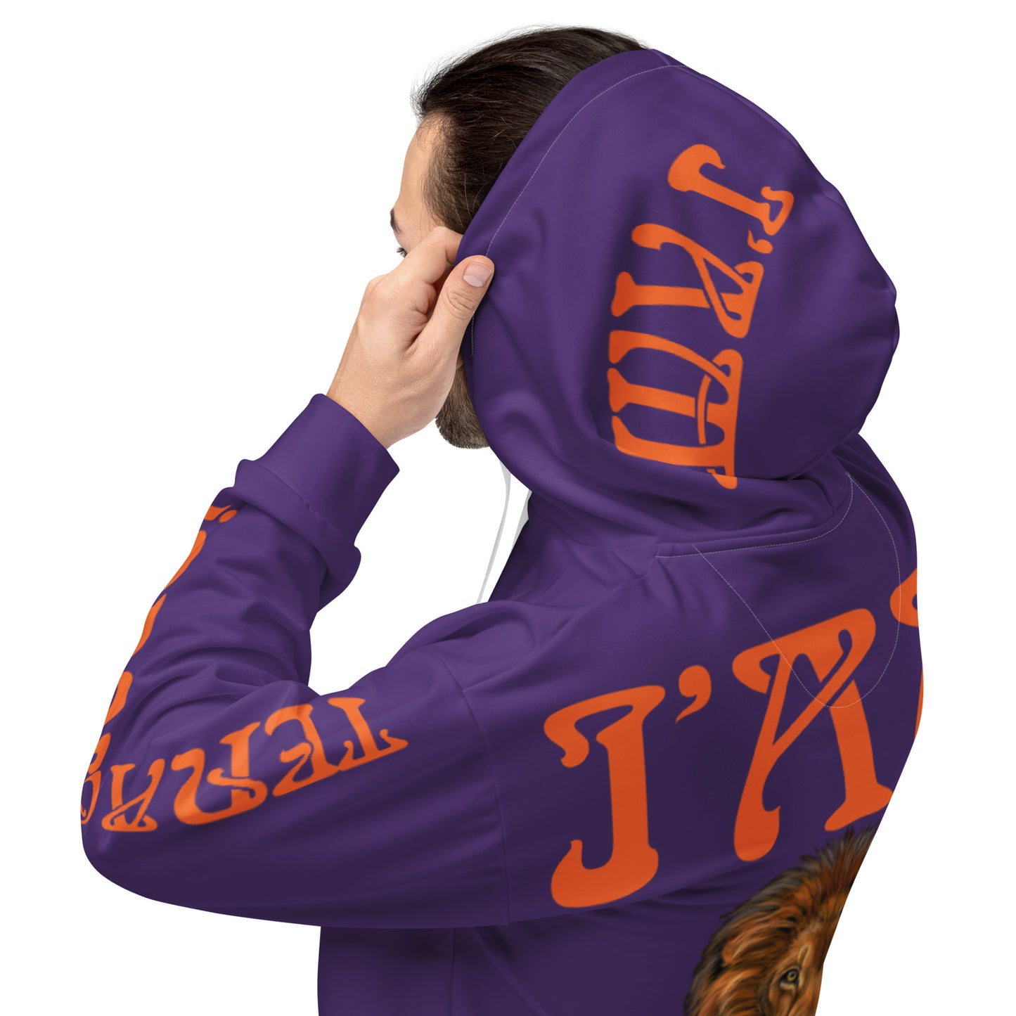 “I’AM TENACIOUS!”Purple Unisex Hoodie W/Orange Font