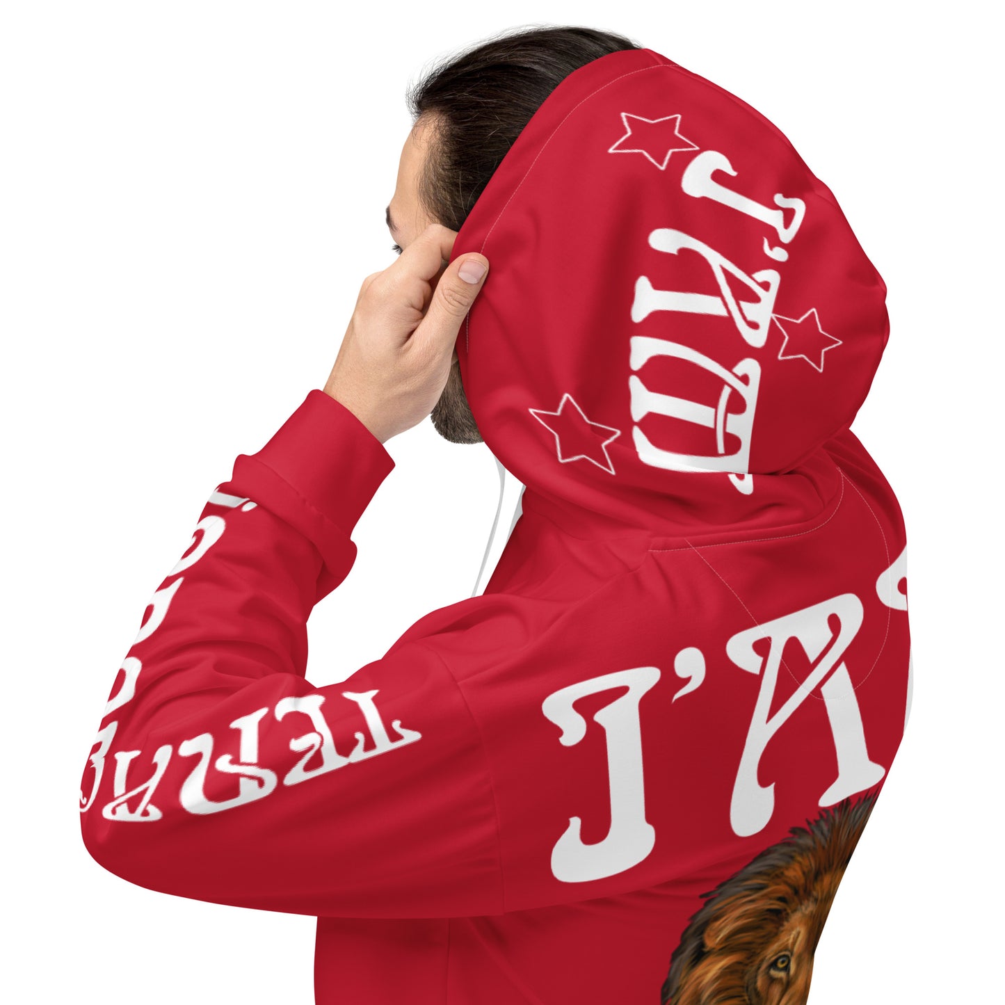 “I’AM TENACIOUS!”Red Unisex Hoodie W/White Font