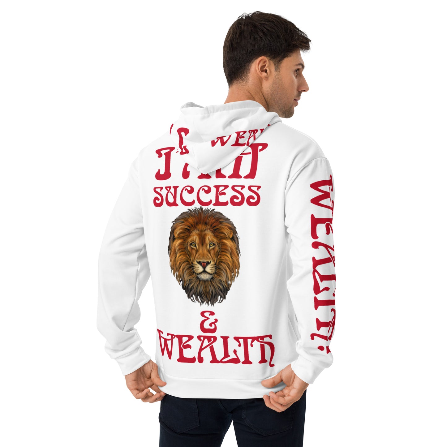 “I’AM SUCCESS & WEALTH!"Unisex Hoodie W/Red Font