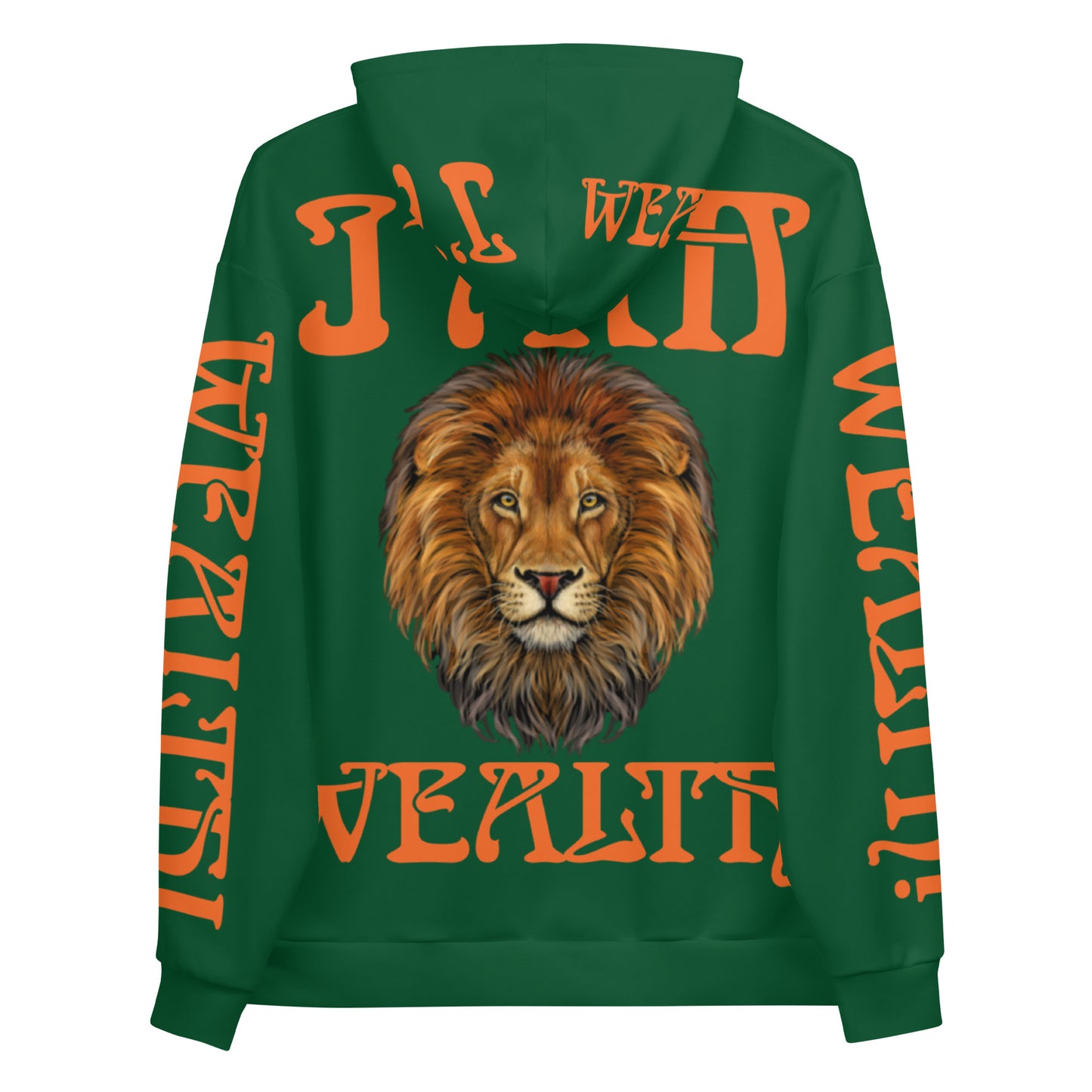 “I’AM SUCCESS,WEALTH!"Unisex Hoodie W/Orange Font