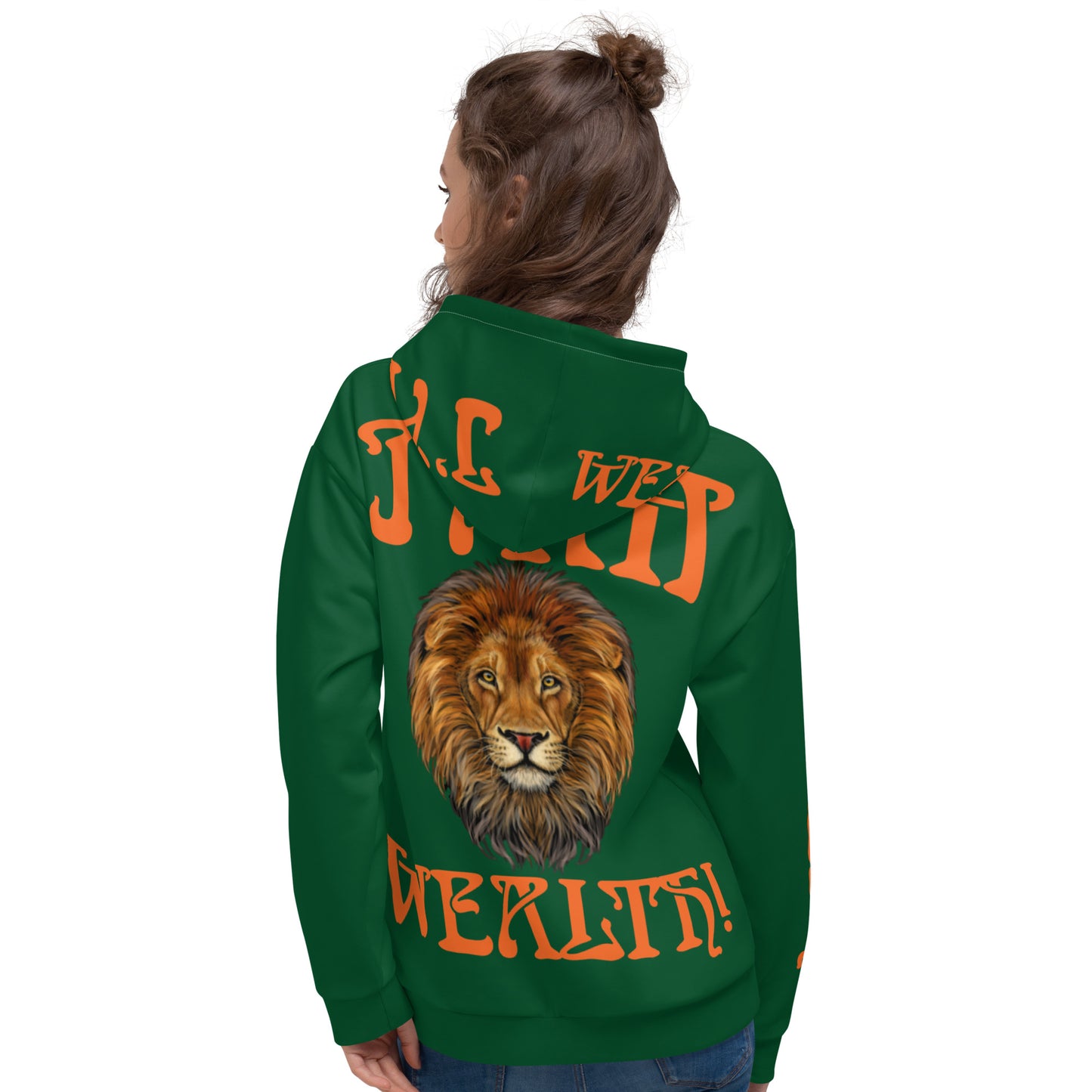 “I’AM SUCCESS,WEALTH!"Unisex Hoodie W/Orange Font