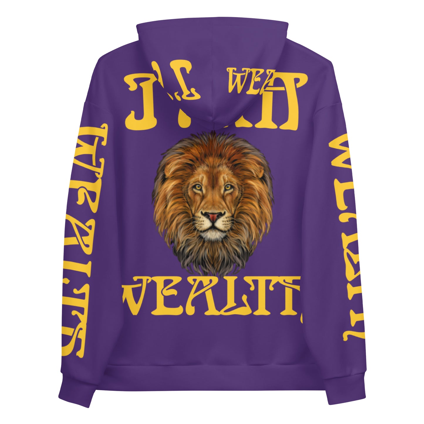 “I’AM SUCCESS,WEALTH!”Purple Unisex Hoodie W/Yellow Font
