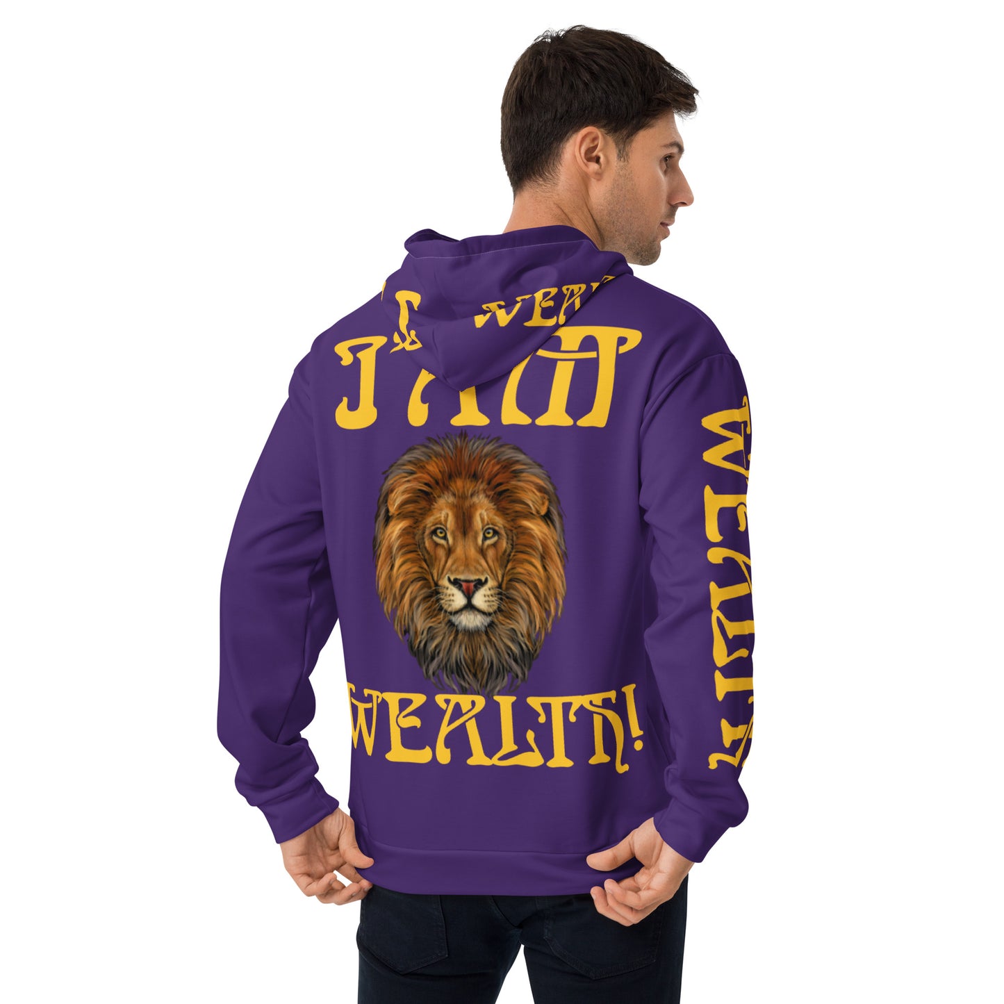 “I’AM SUCCESS,WEALTH!”Purple Unisex Hoodie W/Yellow Font