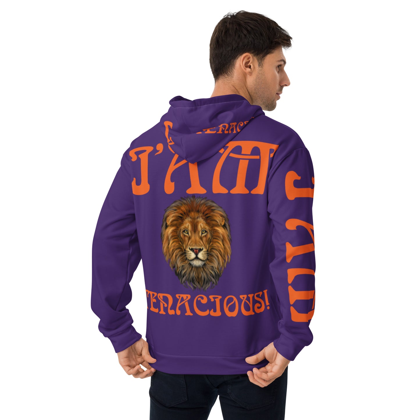 “I’AM TENACIOUS!”Purple Unisex Hoodie W/Orange Font