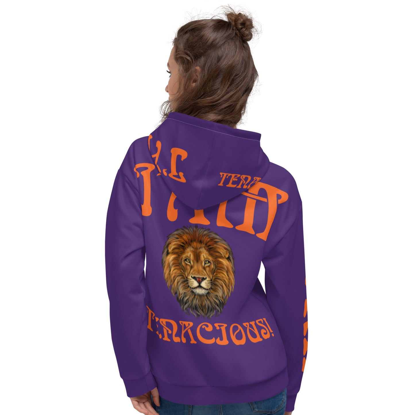 “I’AM TENACIOUS!”Purple Unisex Hoodie W/Orange Font