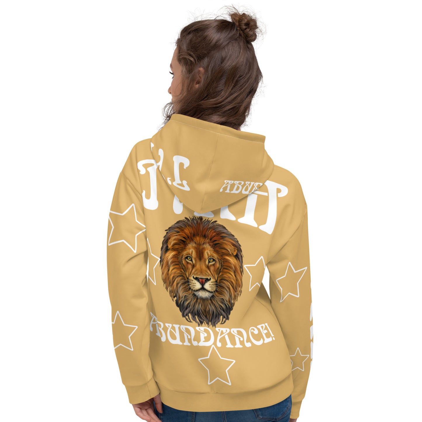 “I’AM ABUNDANCE!” Fawn Unisex Hoodie W/White Font