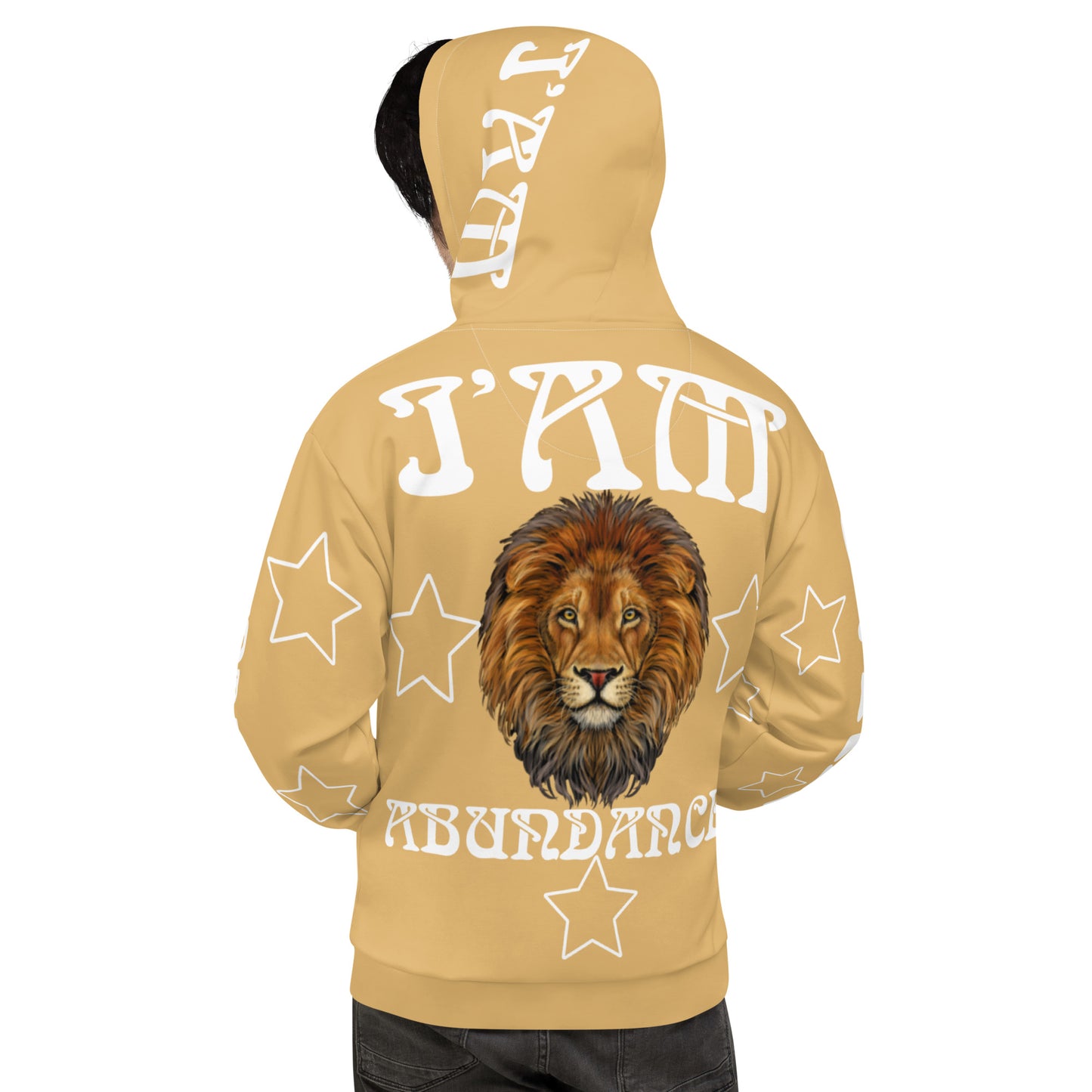 “I’AM ABUNDANCE!” Fawn Unisex Hoodie W/White Font