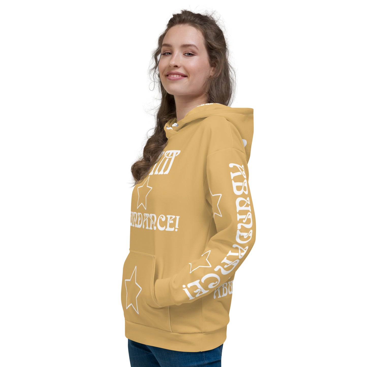 “I’AM ABUNDANCE!” Fawn Unisex Hoodie W/White Font