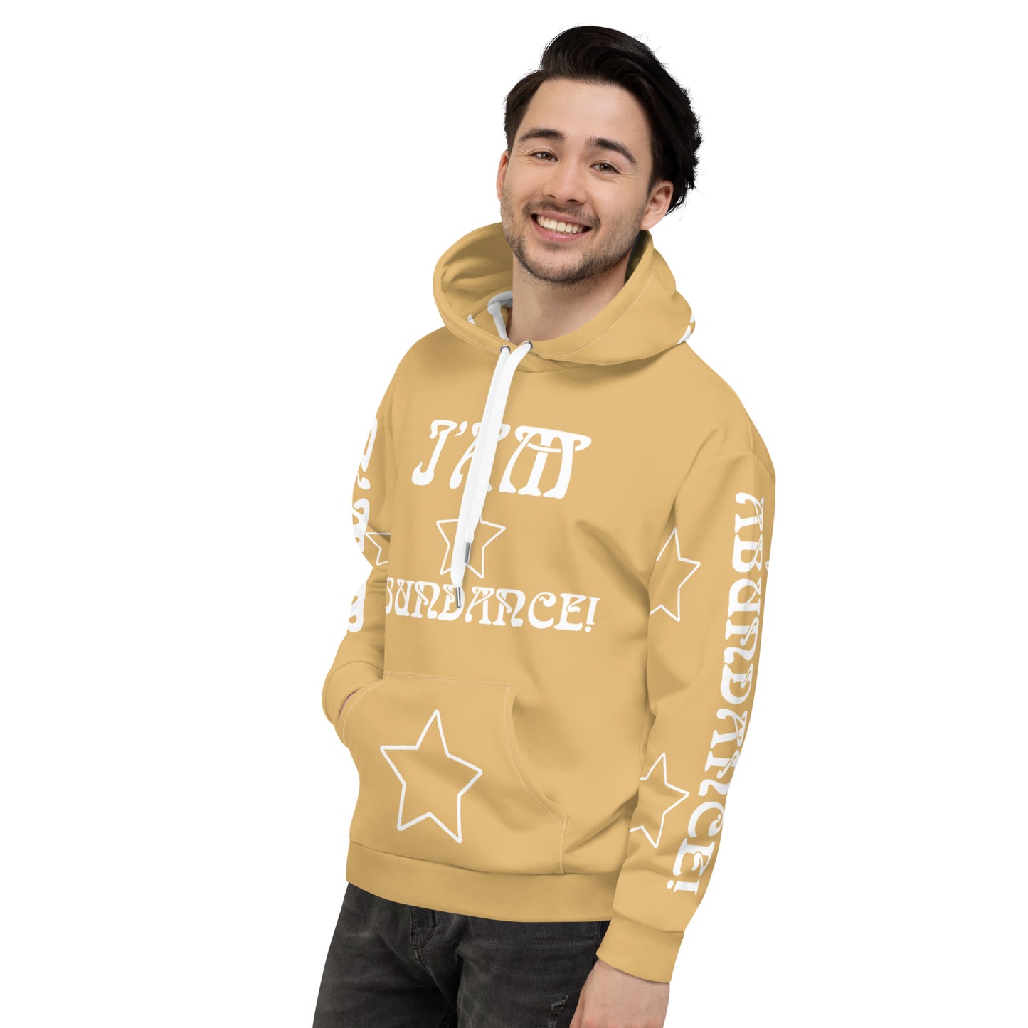 “I’AM ABUNDANCE!” Fawn Unisex Hoodie W/White Font