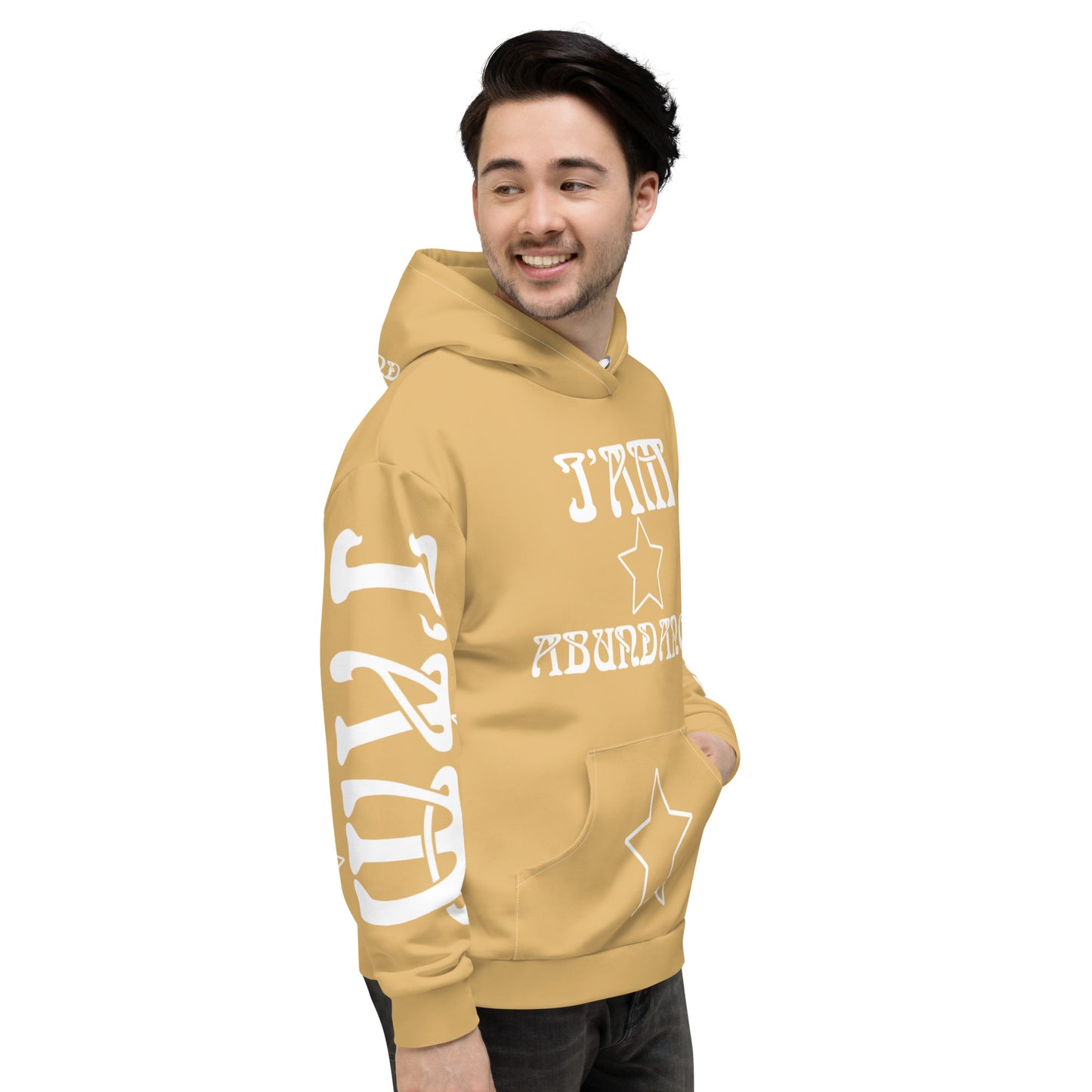 “I’AM ABUNDANCE!” Fawn Unisex Hoodie W/White Font