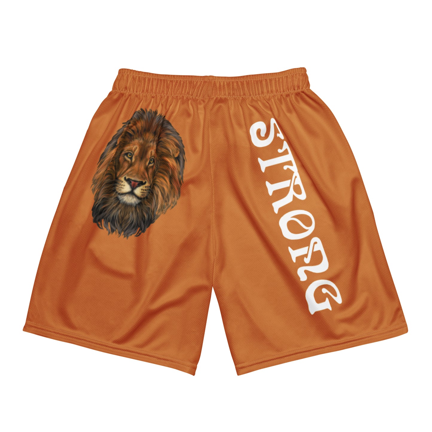 “STRONG”Bronze Unisex Sport Shorts W/White Font
