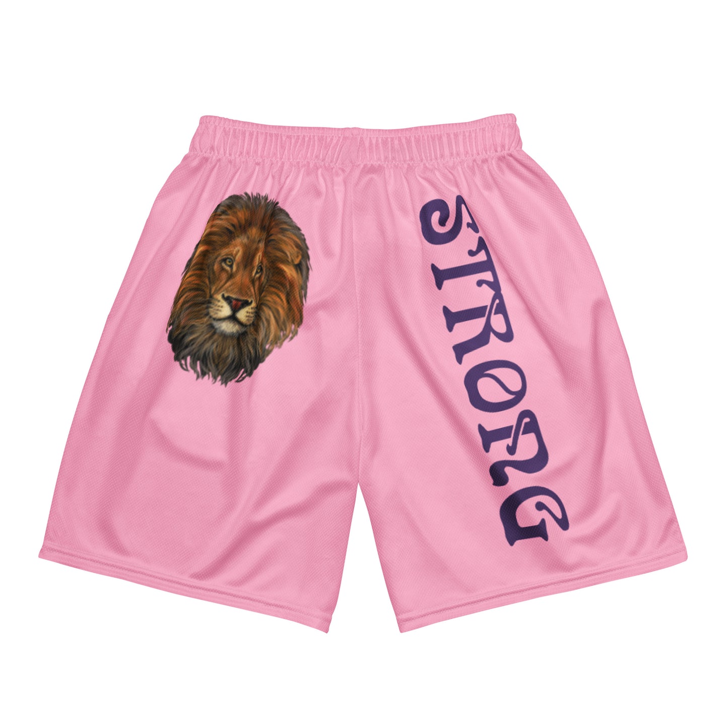 “STRONG”Cotton CandyUnisex Sport Shorts W/Purple Font