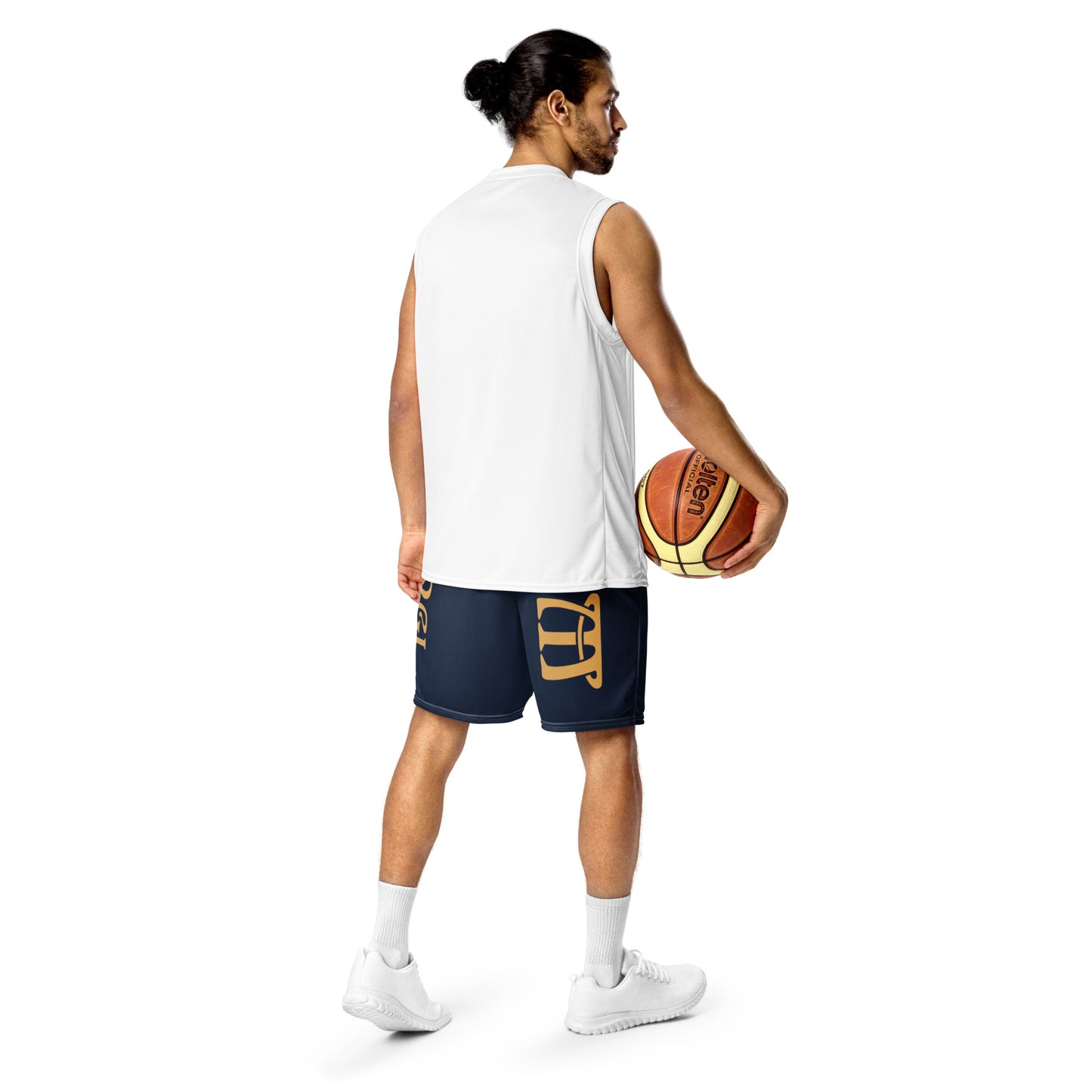 “I’AM STRONG!” Navy Unisex Sport Shorts W/Fawn Font
