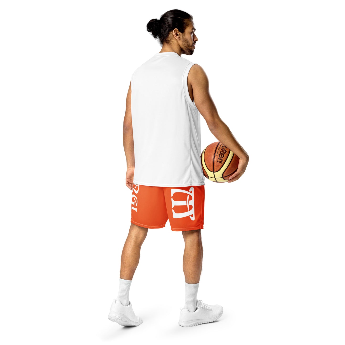 “I’AM STRONG!”Orange Unisex Sport Shorts W/White Font
