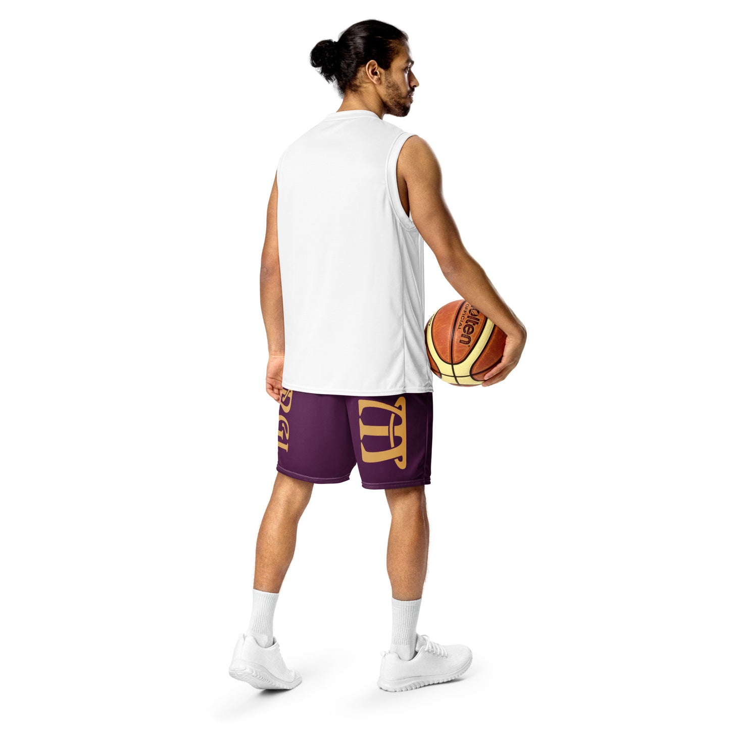 “I’AM STRONG!” Purple Unisex Sport Shorts W/Fawn Font