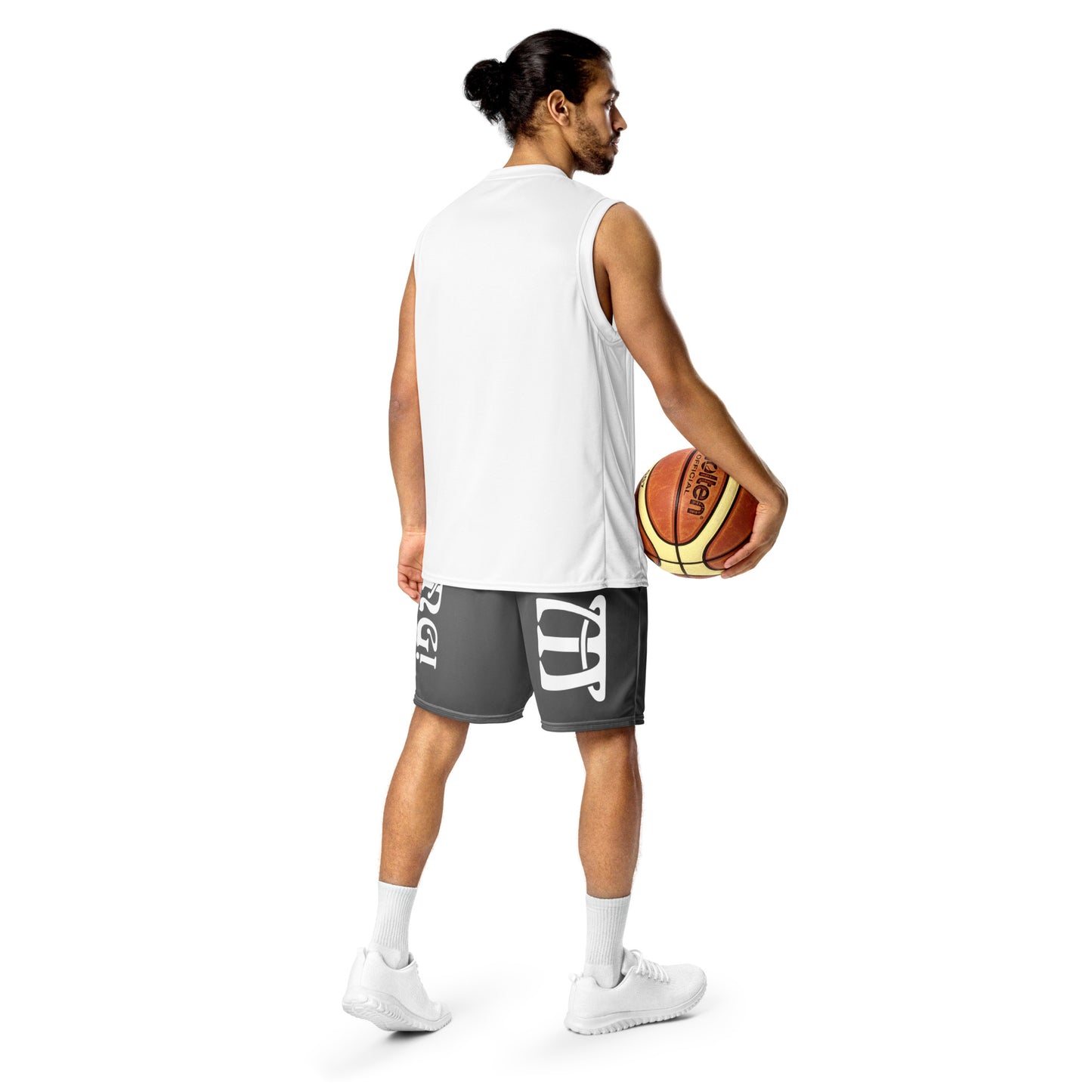 “I’AM STRONG!” Grey Unisex Sport Shorts W/White Font