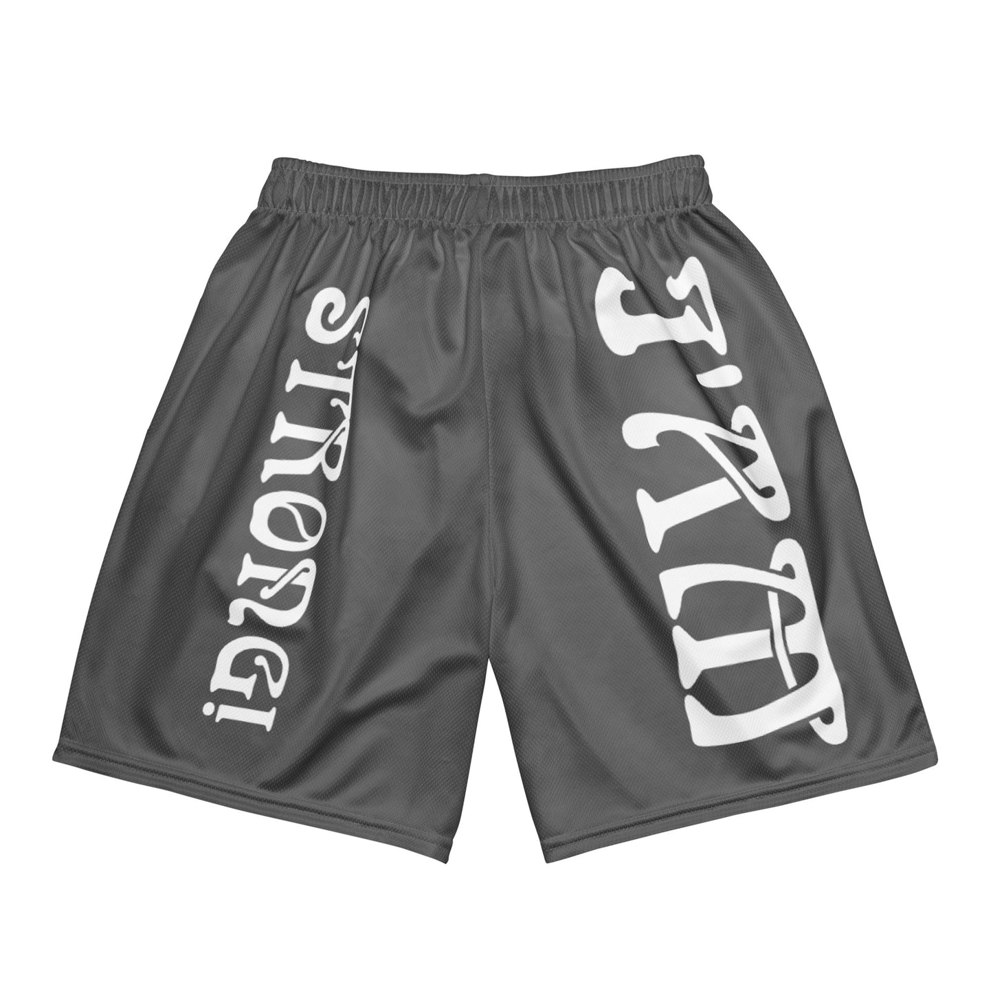 “I’AM STRONG!” Grey Unisex Sport Shorts W/White Font
