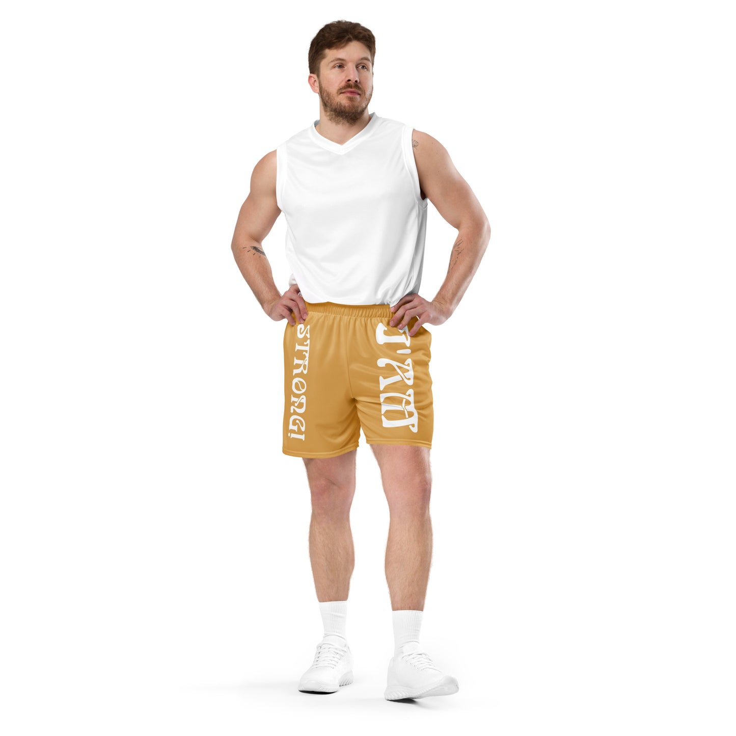 “I’AM STRONG!” Fawn Unisex Sport Shorts W/White Font