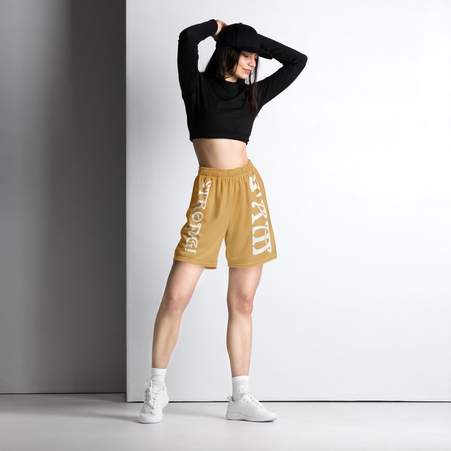 “I’AM STRONG!” Fawn Unisex Sport Shorts W/White Font