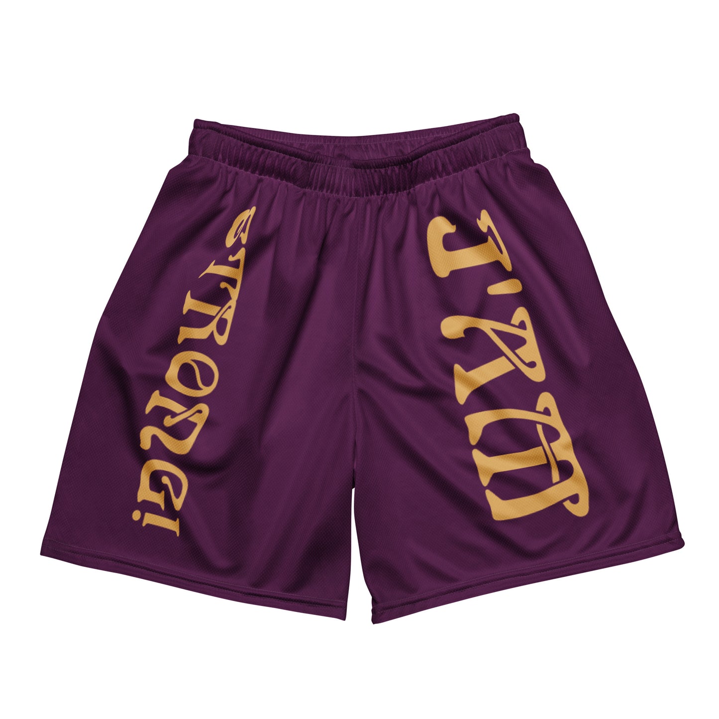 “I’AM STRONG!” Purple Unisex Sport Shorts W/Fawn Font