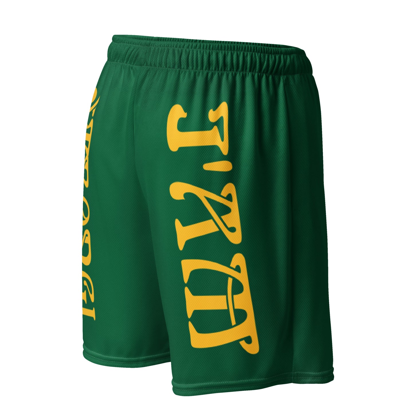 “I’AM STRONG!” Green Unisex Sport Shorts W/Yellow Font