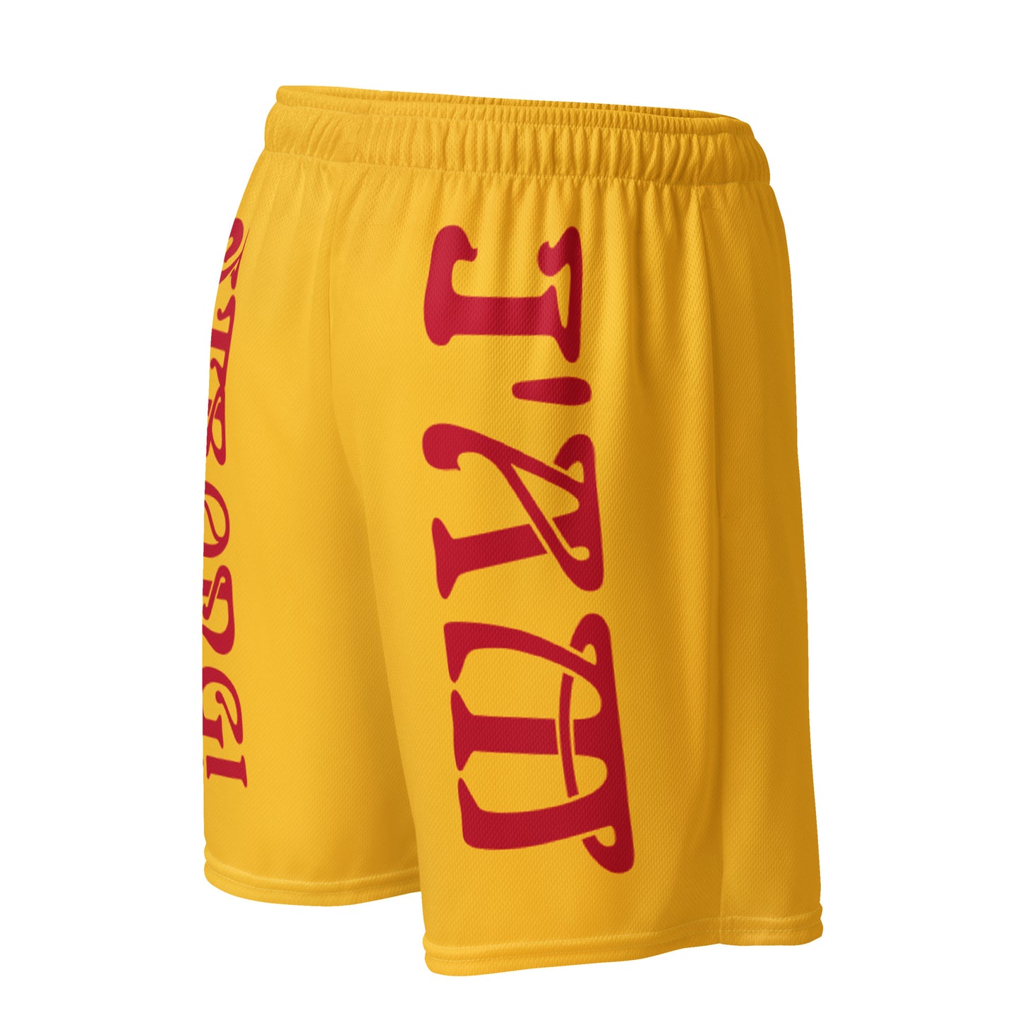 “I’AM STRONG!” Yellow Unisex Sport Shorts W/Red Font