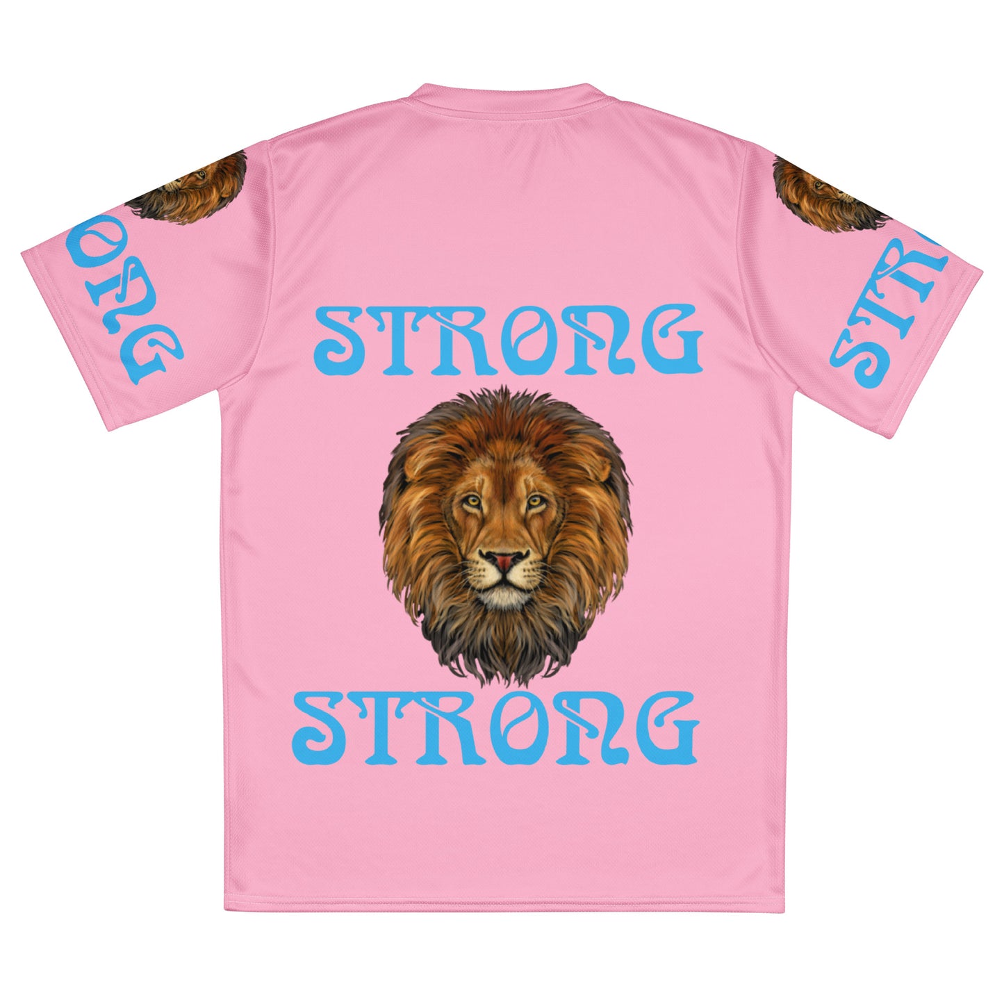 “STRONG”Cotton Candy Unisex Sports Jersey W/SkyBlue Font