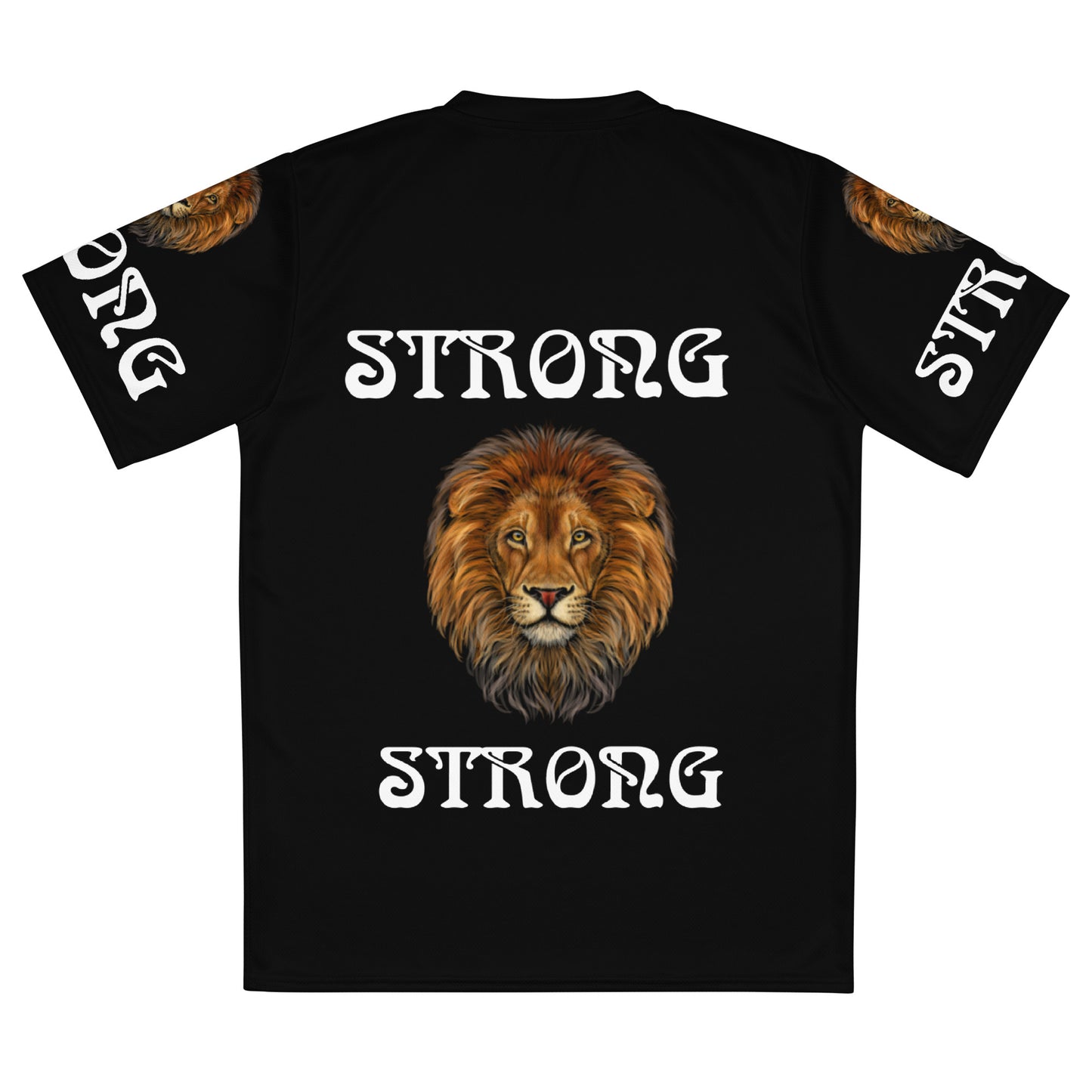 “STRONG”Black Unisex Sports Jersey W/White Font