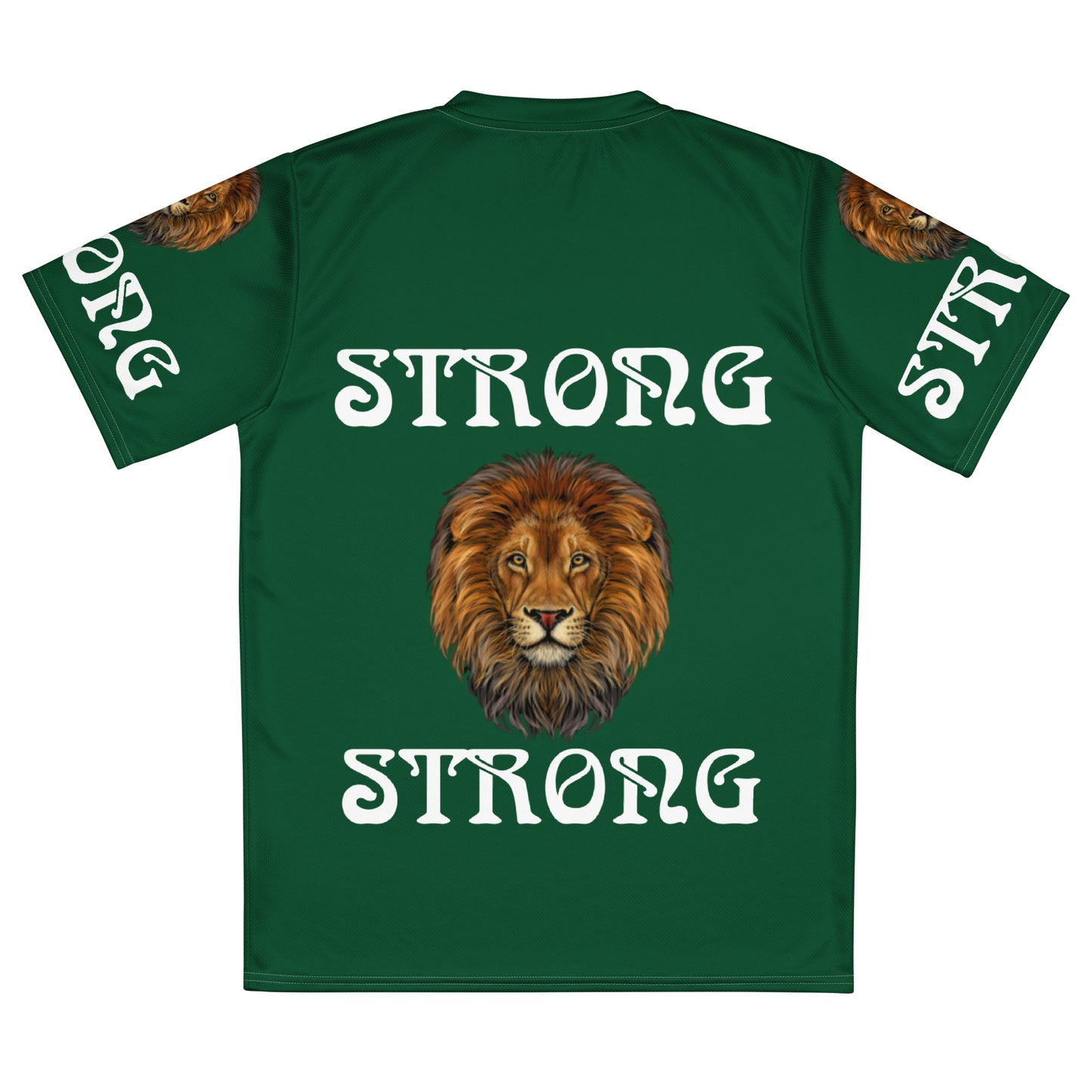 “STRONG”Green Unisex Sports Jersey W/White Font