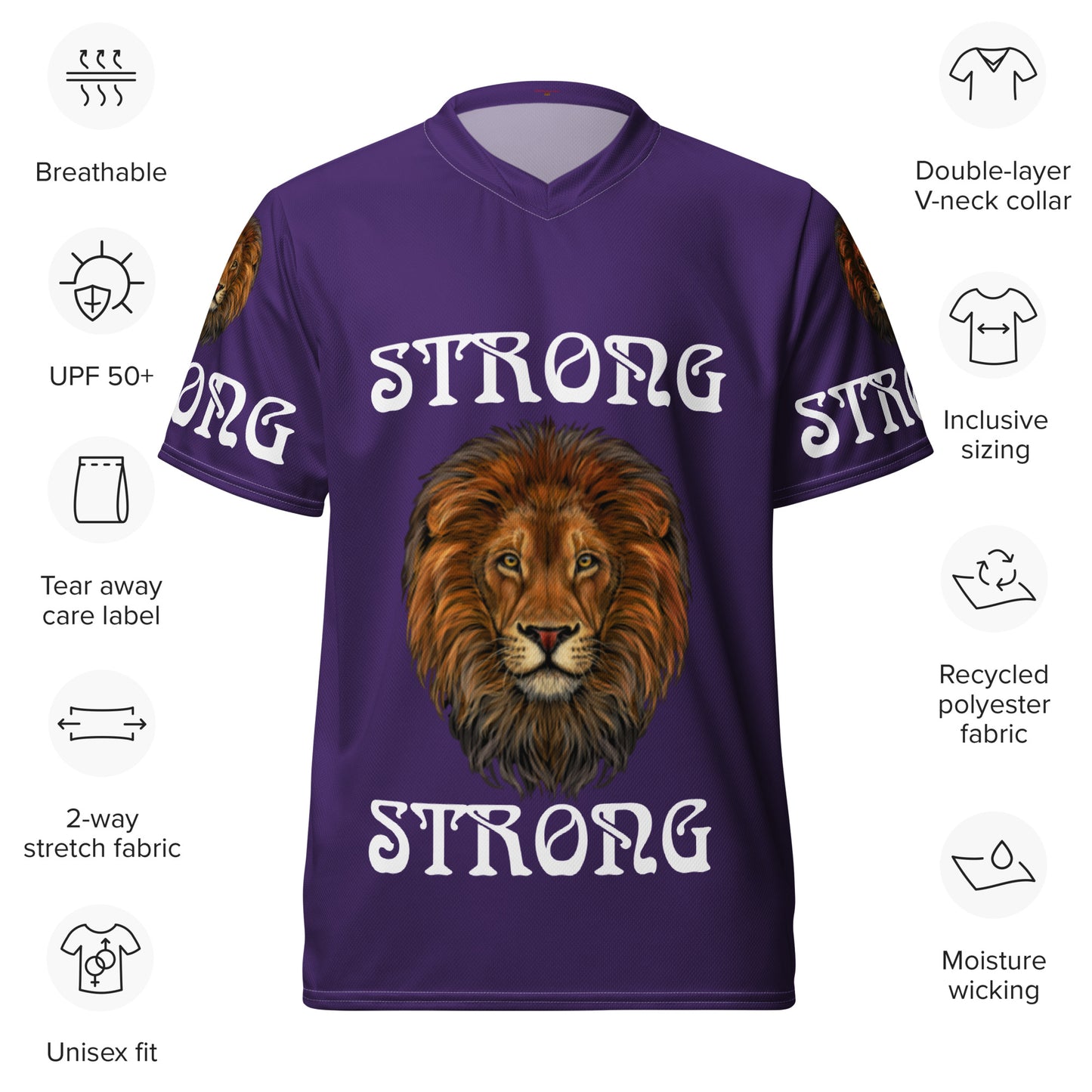 “STRONG”Unisex Sports Jersey W/White Font