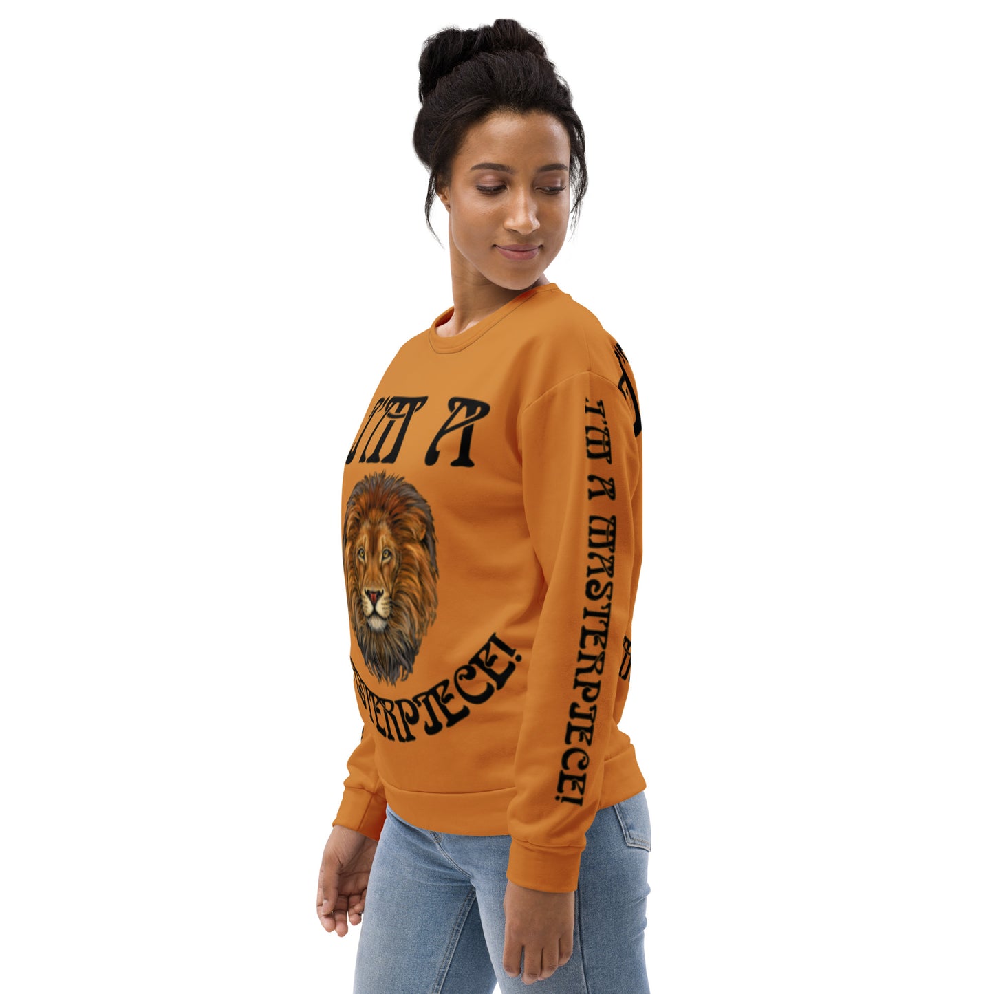 “I’M A MASTERPIECE!”Bronze Unisex Sweatshirt W/Black Font