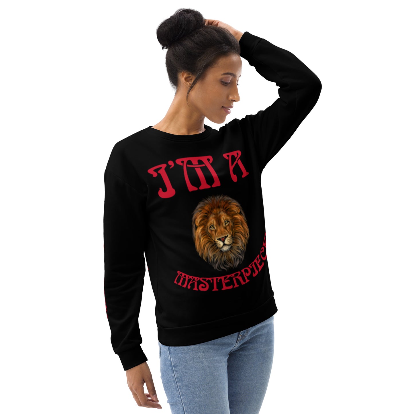 “I’M A MASTERPIECE!"BlackUnisex Sweatshirt W/Red Font