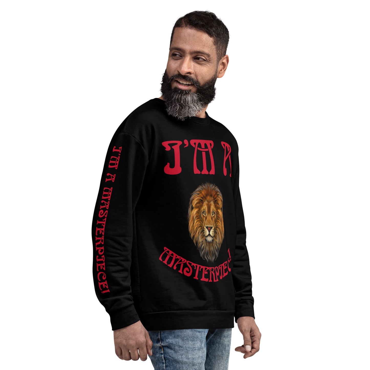 “I’M A MASTERPIECE!"BlackUnisex Sweatshirt W/Red Font