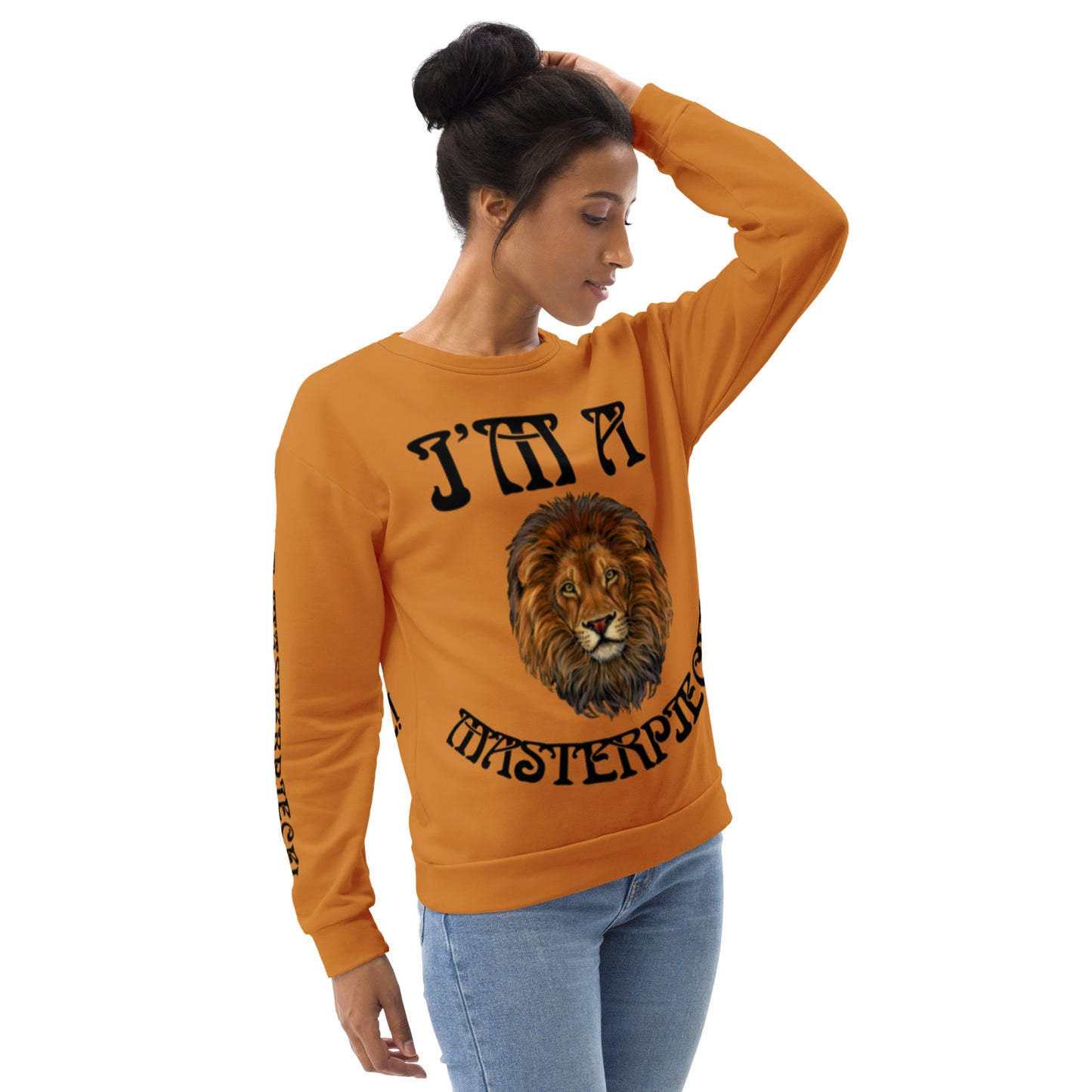 “I’M A MASTERPIECE!”Bronze Unisex Sweatshirt W/Black Font