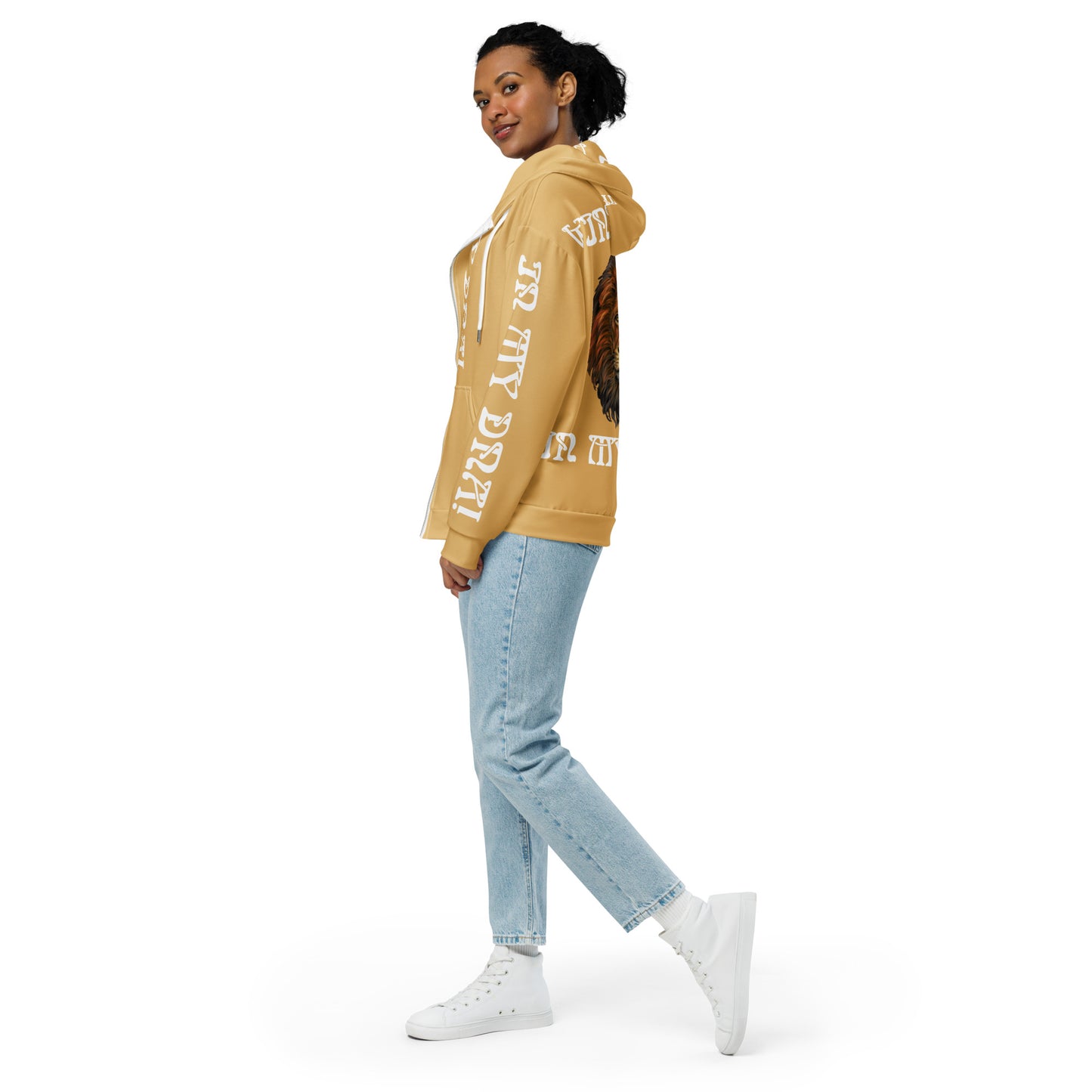 “WINNING IS IN MY DNA!”Fawn Unisex Zip Hoodie W/White Font