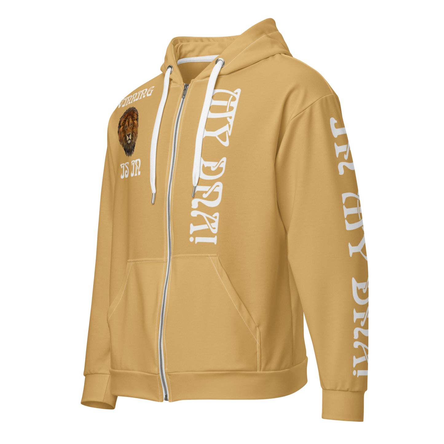 “WINNING IS IN MY DNA!”Fawn Unisex Zip Hoodie W/White Font