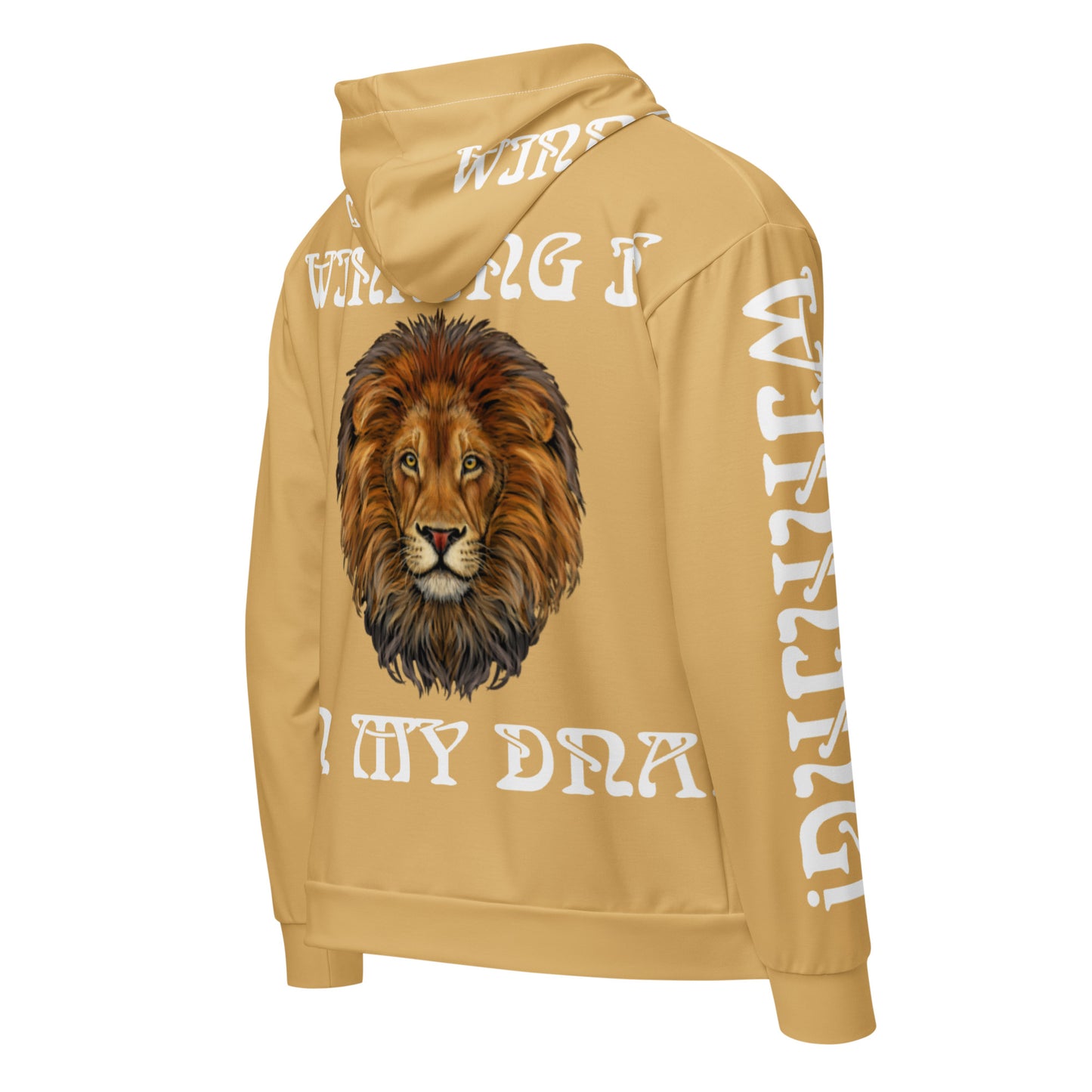 “WINNING IS IN MY DNA!”Fawn Unisex Zip Hoodie W/White Font