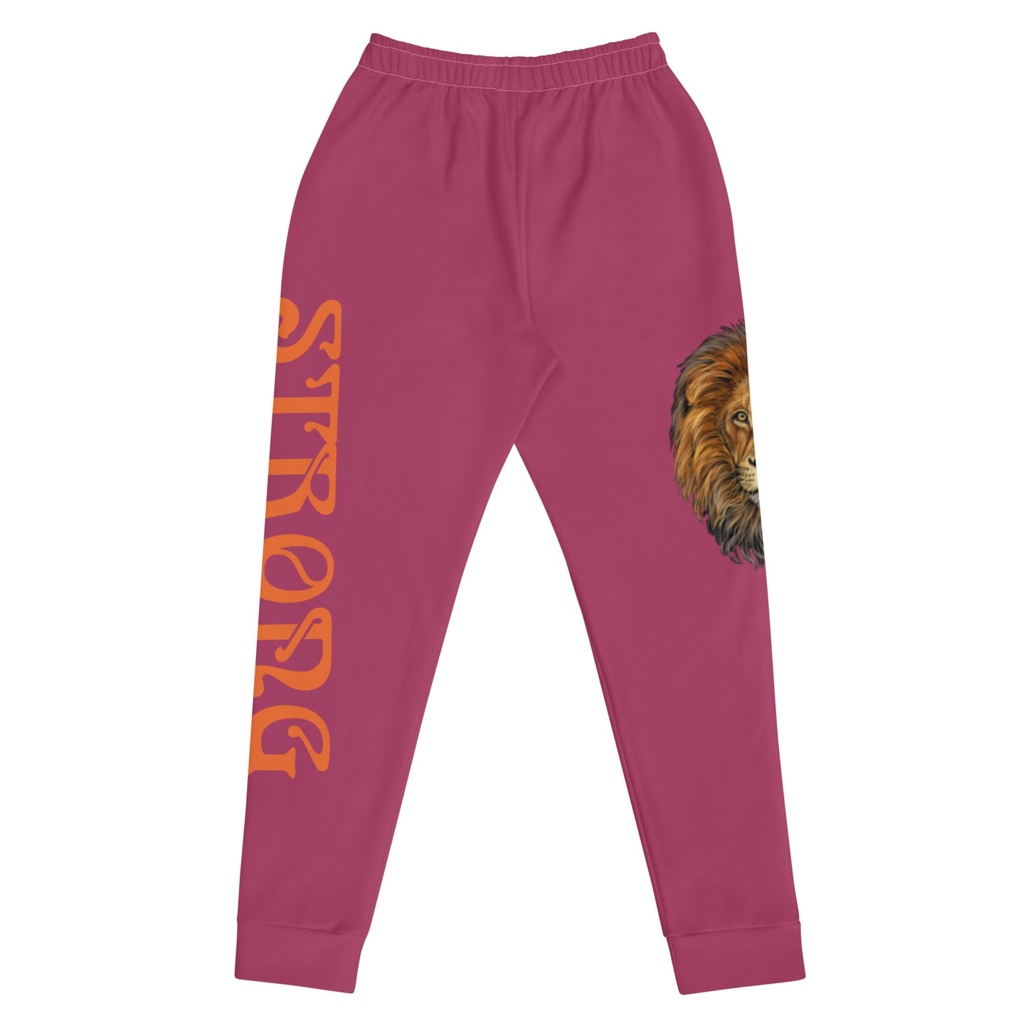 “STRONG”Maroon Women's Joggers W/Orange Font