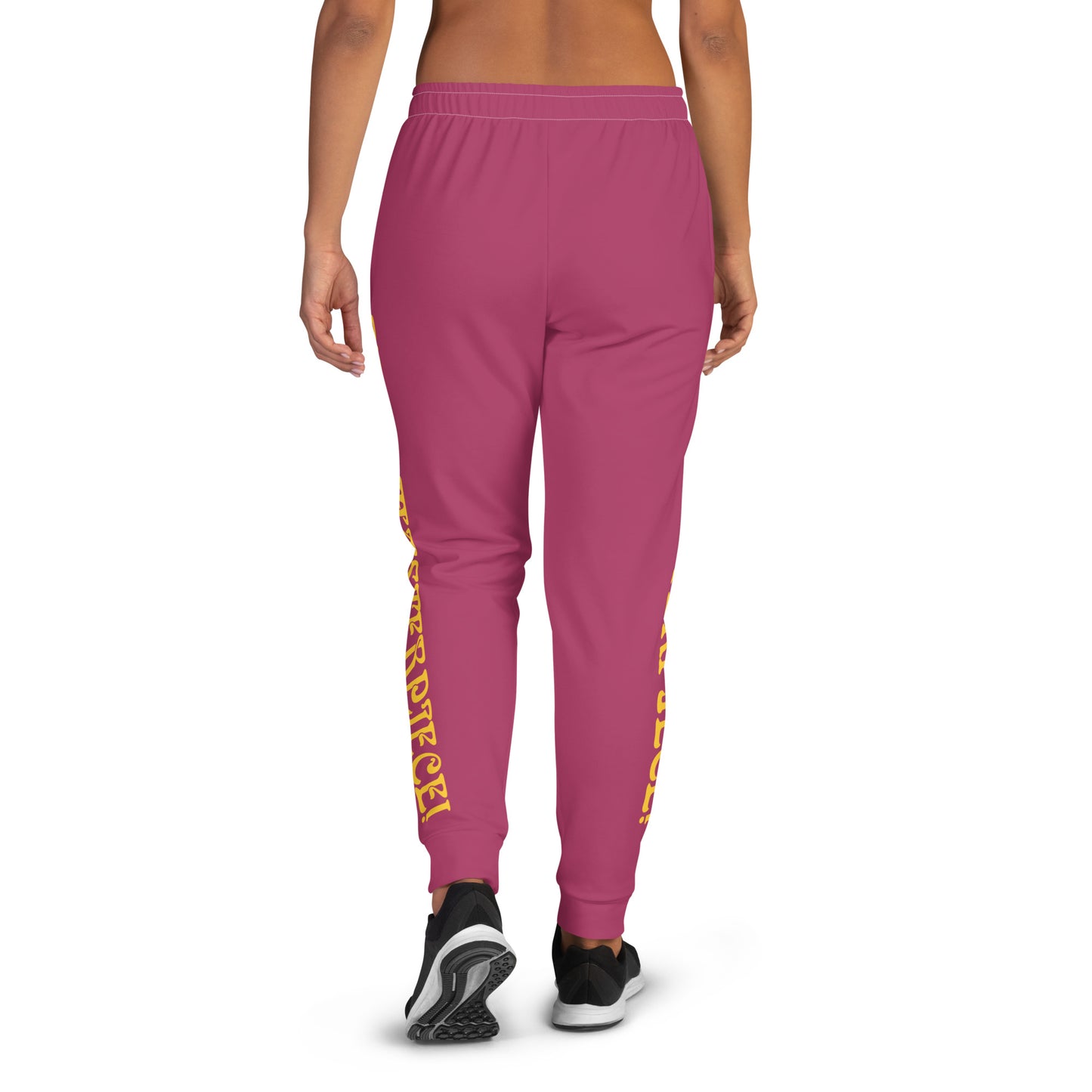 “I’M A MASTERPIECE!”Women's Maroon Joggers W/Yellow Font
