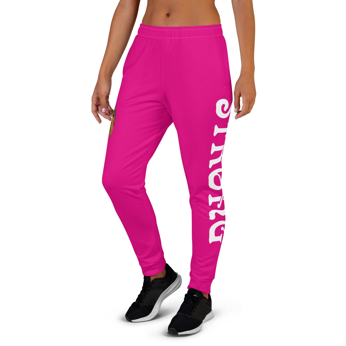 "STRONG"Lipstick Women's Joggers W/White Font