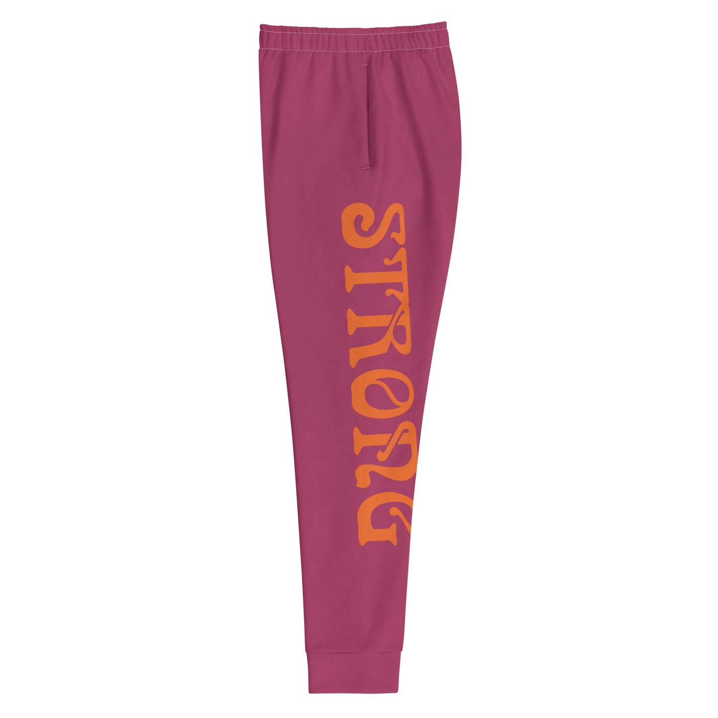 “STRONG”Maroon Women's Joggers W/Orange Font